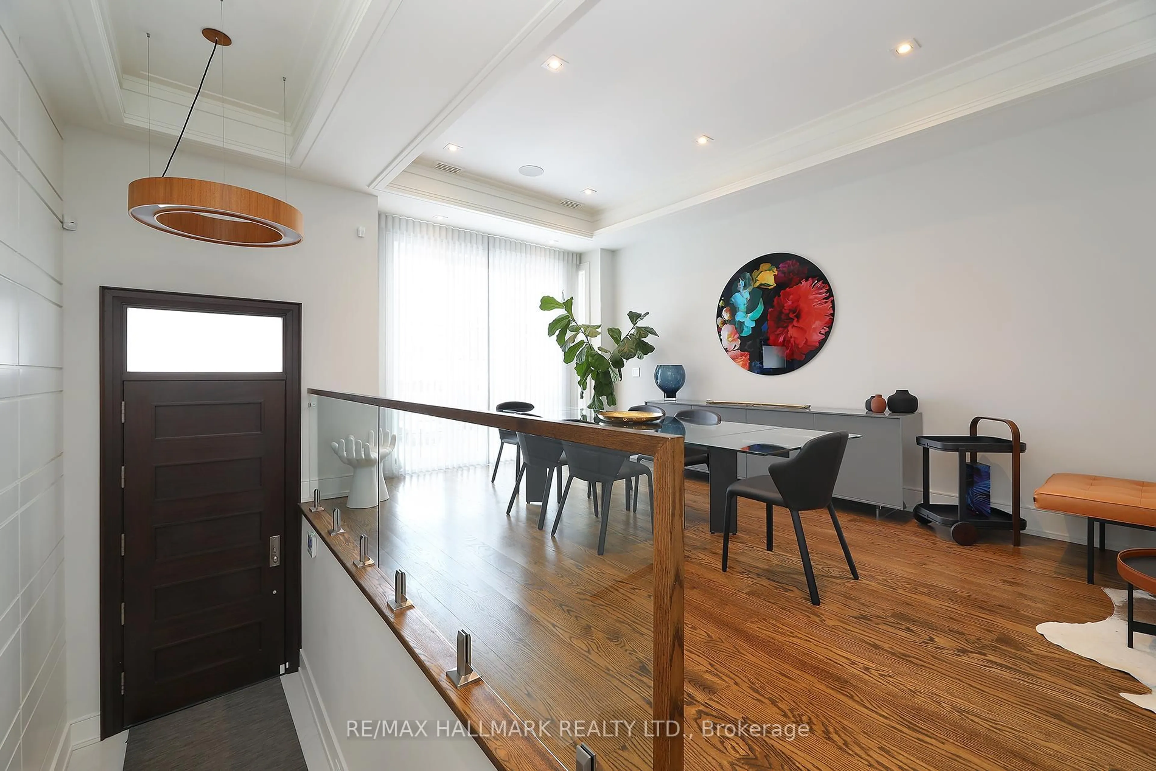 Dining room, wood/laminate floor for 159 Roe Ave, Toronto Ontario M5M 2J1
