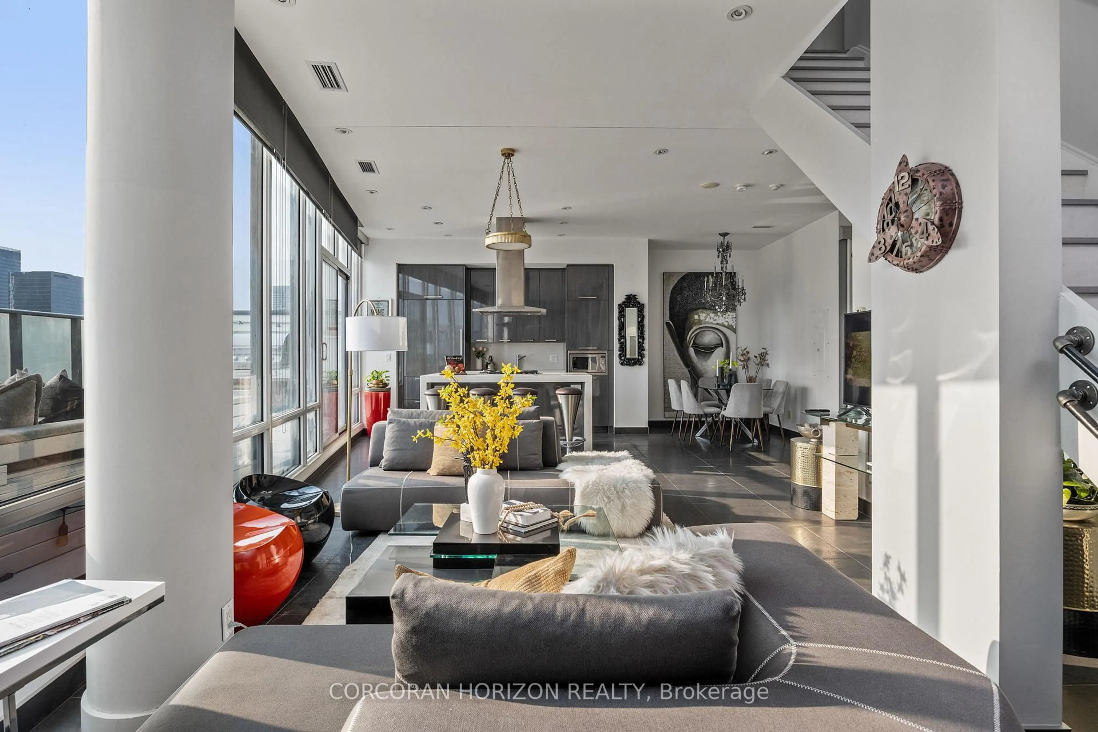 Living room with furniture, unknown for 1 Market St #PH01, Toronto Ontario M5E 0A2