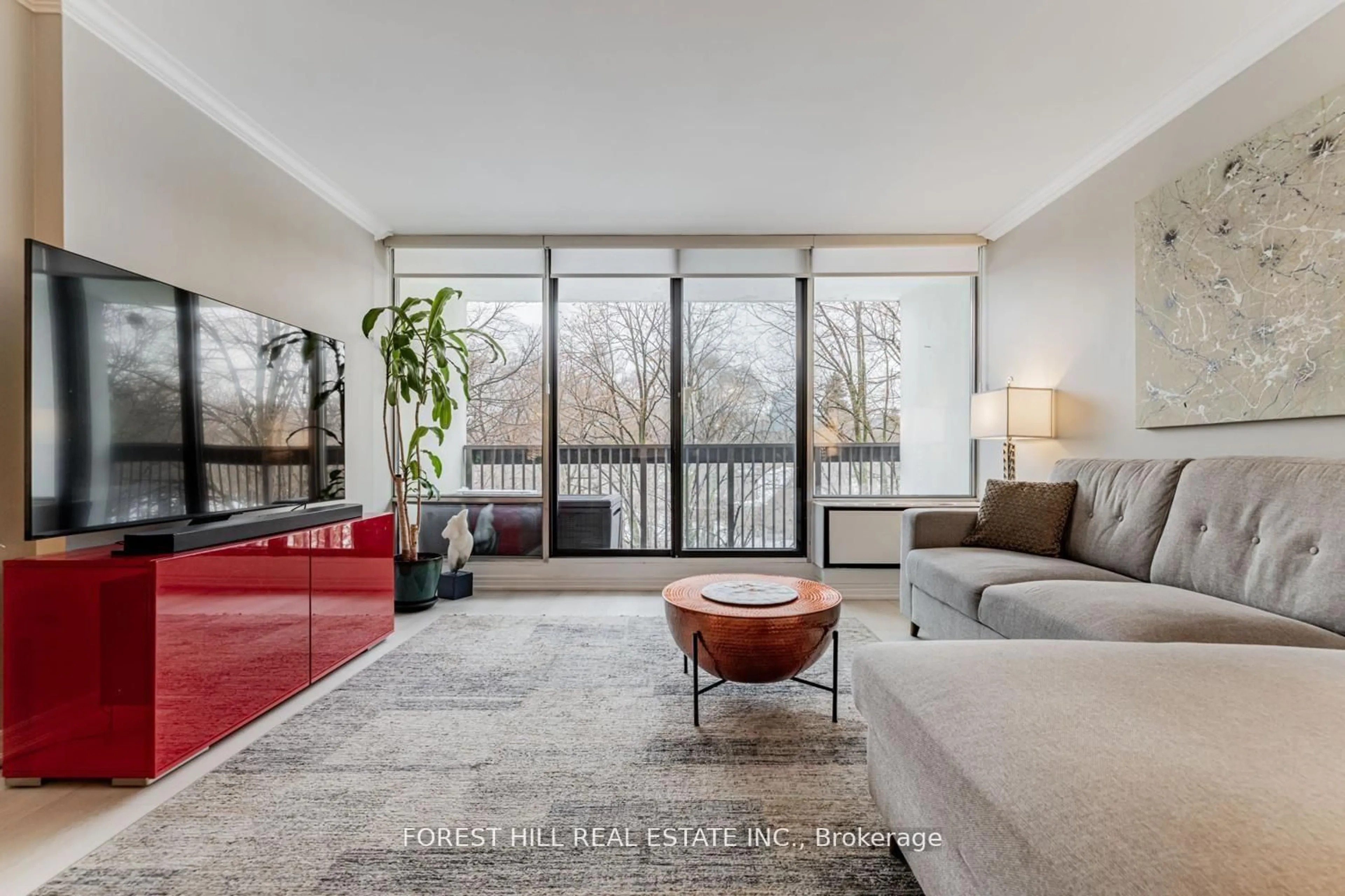 Living room with furniture, unknown for 20 Fashion Rose Way #415, Toronto Ontario M2N 6B5