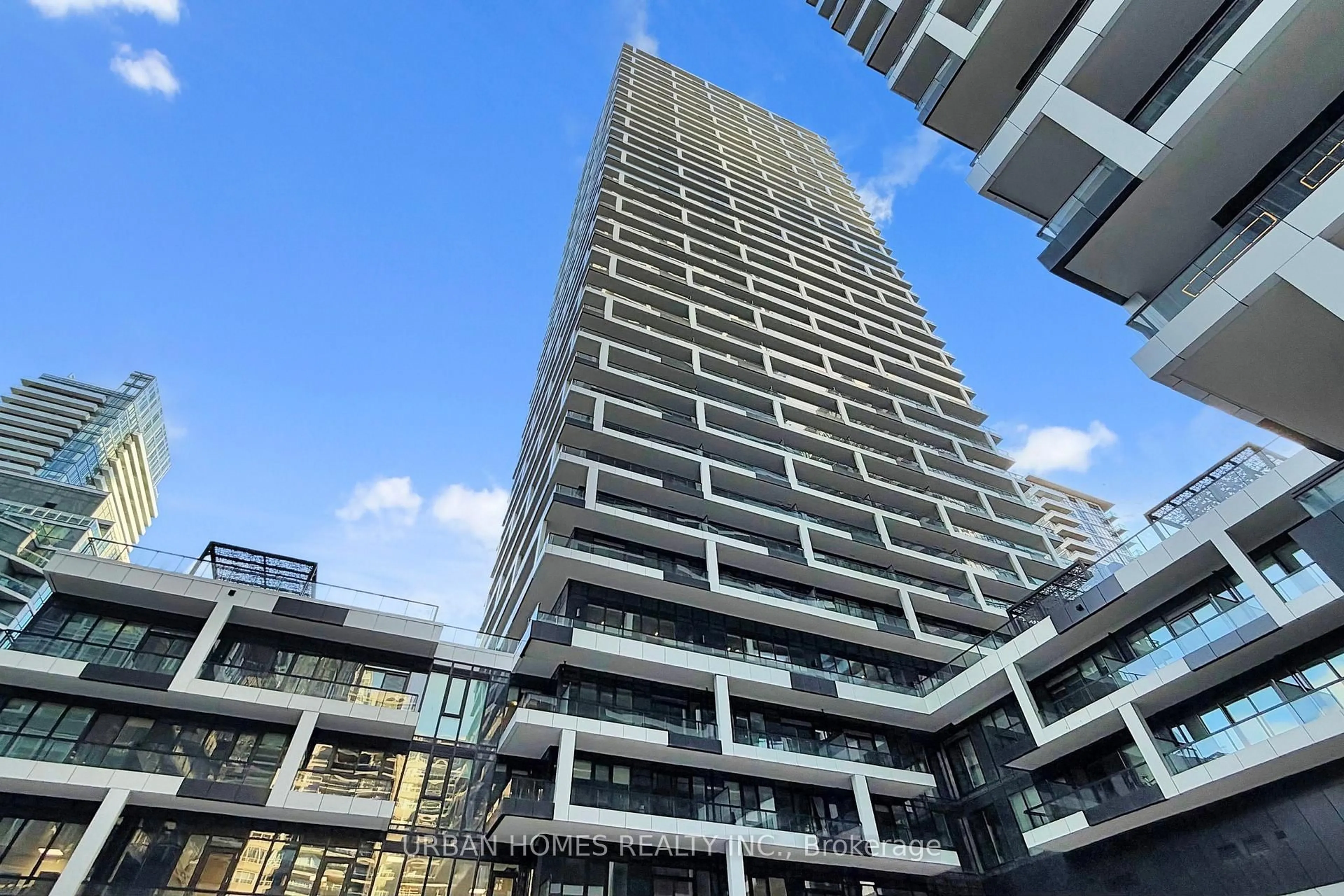 A pic from outside/outdoor area/front of a property/back of a property/a pic from drone, building for 65 Broadway Ave #3601, Toronto Ontario M4P 1T9