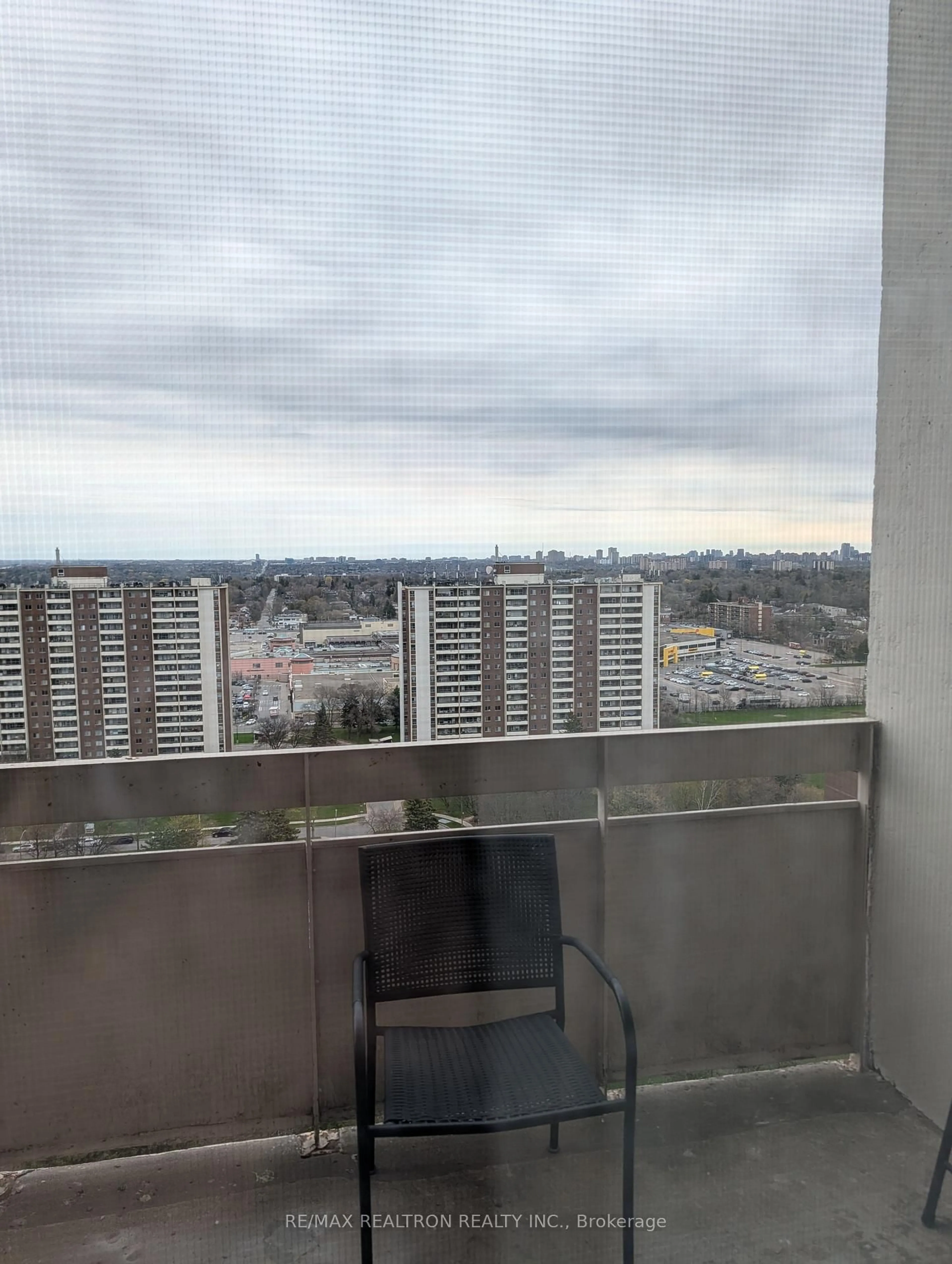 Balcony in the apartment, city buildings view from balcony for 205 Hilda Ave #2208, Toronto Ontario M2M 4B1