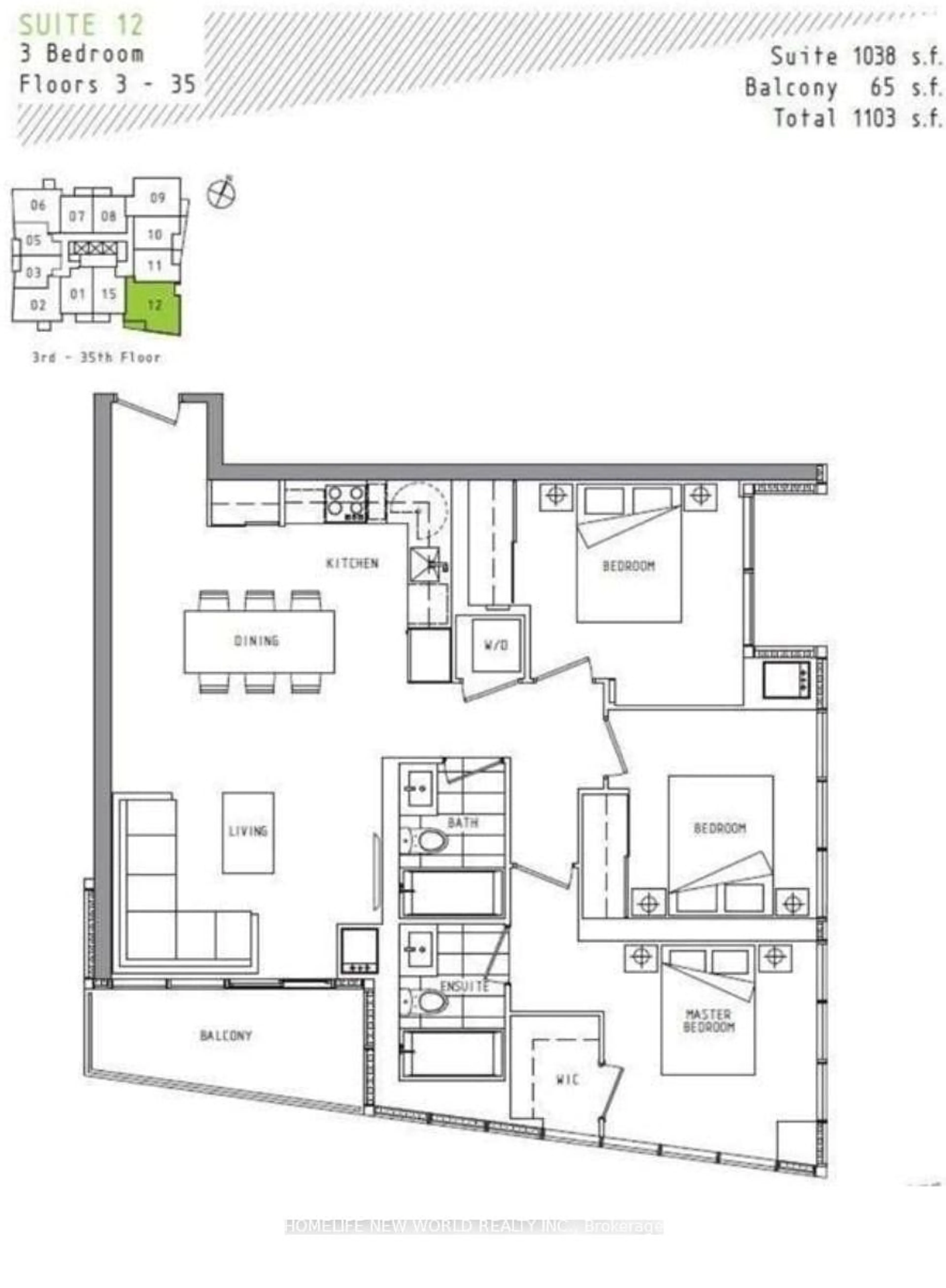 Floor plan for 70 Queens Wharf Rd #612, Toronto Ontario M5V 0J2