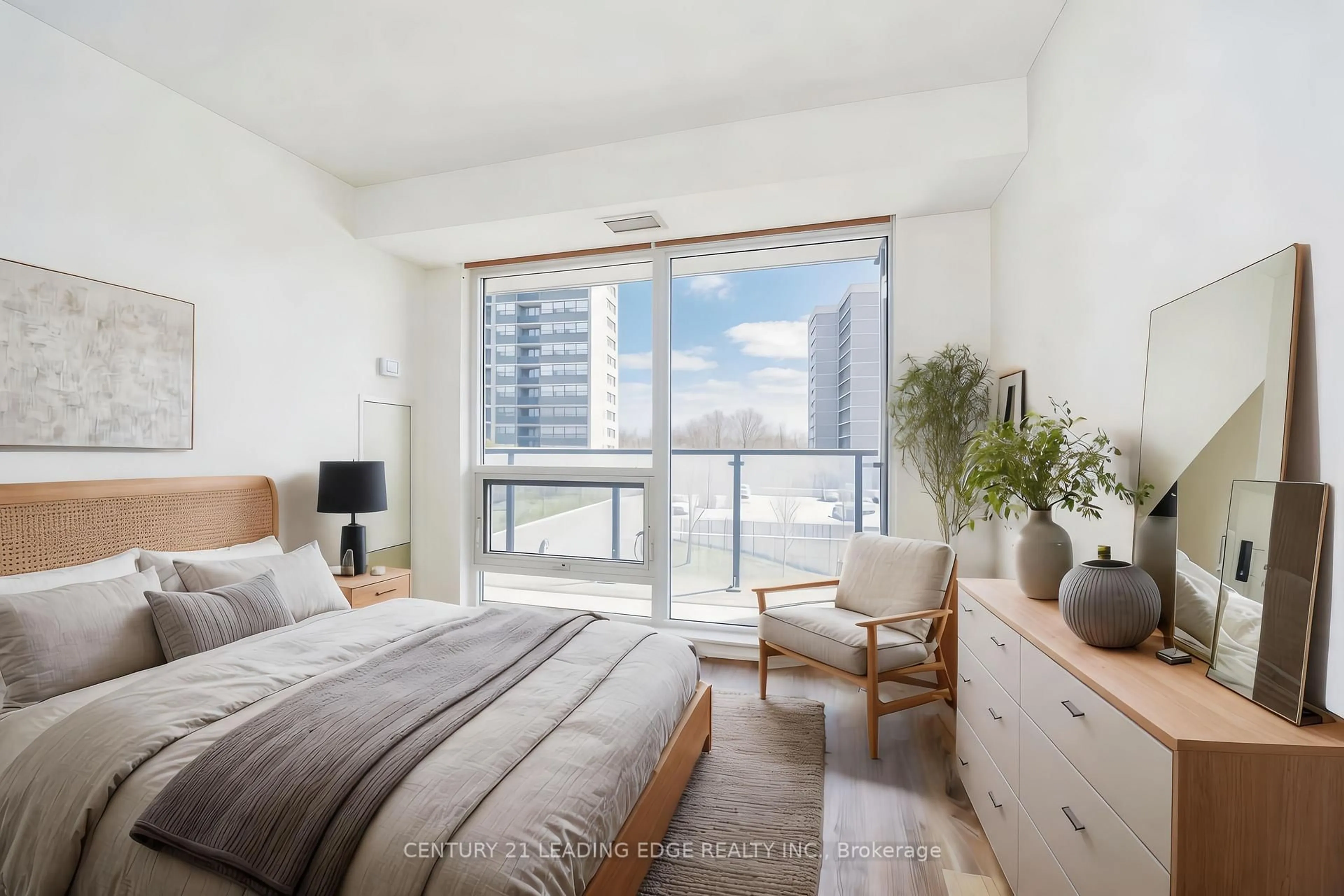 Bedroom with bed, unknown for 18 Valley Woods Rd #413, Toronto Ontario M3A 0A1