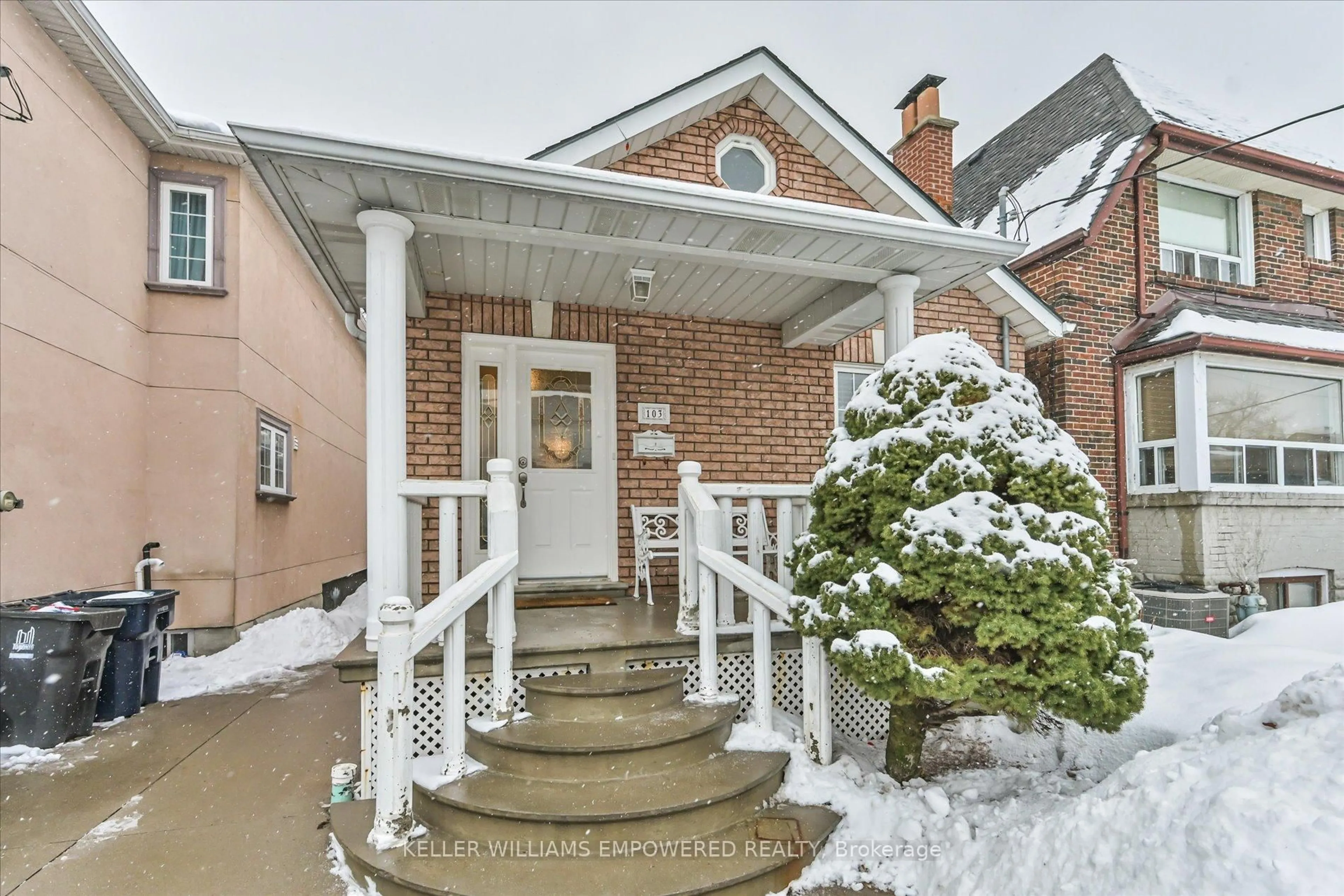 Home with brick exterior material, street for 103 Clovelly Ave, Toronto Ontario M6E 2E7