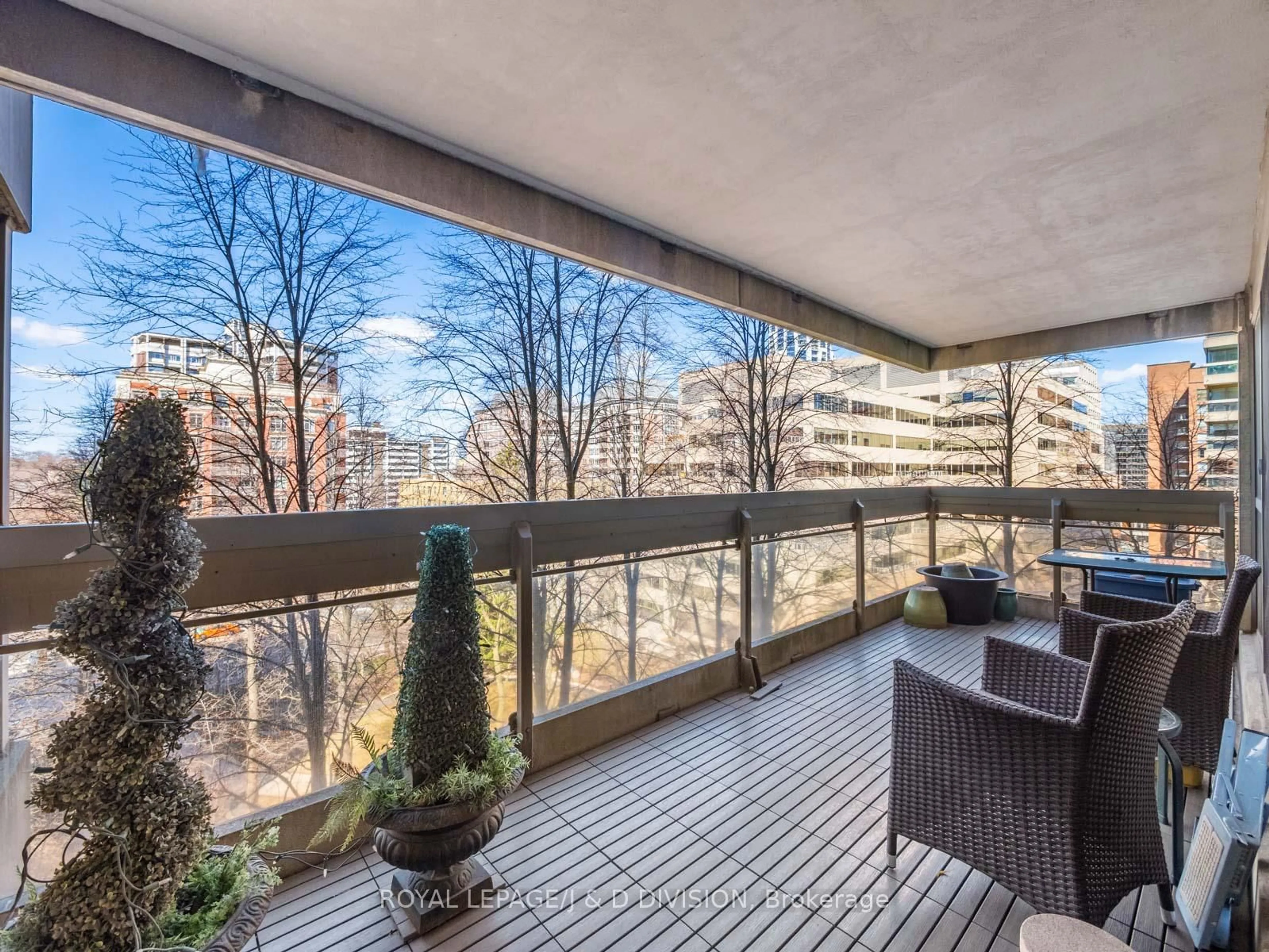 Balcony in the apartment, city buildings view from balcony for 63 St Clair Ave #804, Toronto Ontario M4V 2Y9