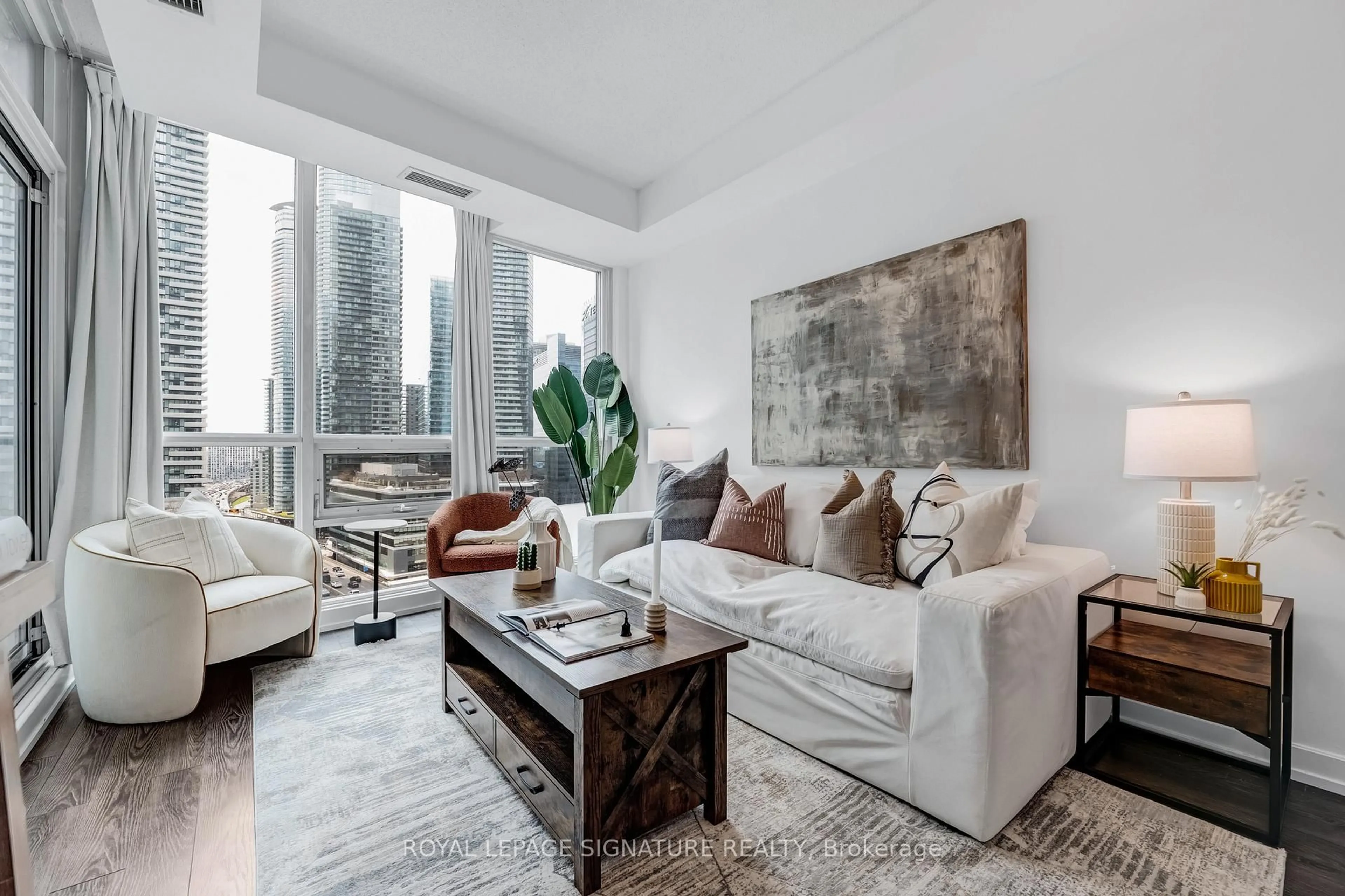 Living room with furniture, unknown for 18 Harbour St #1801, Toronto Ontario M5J 2Z6