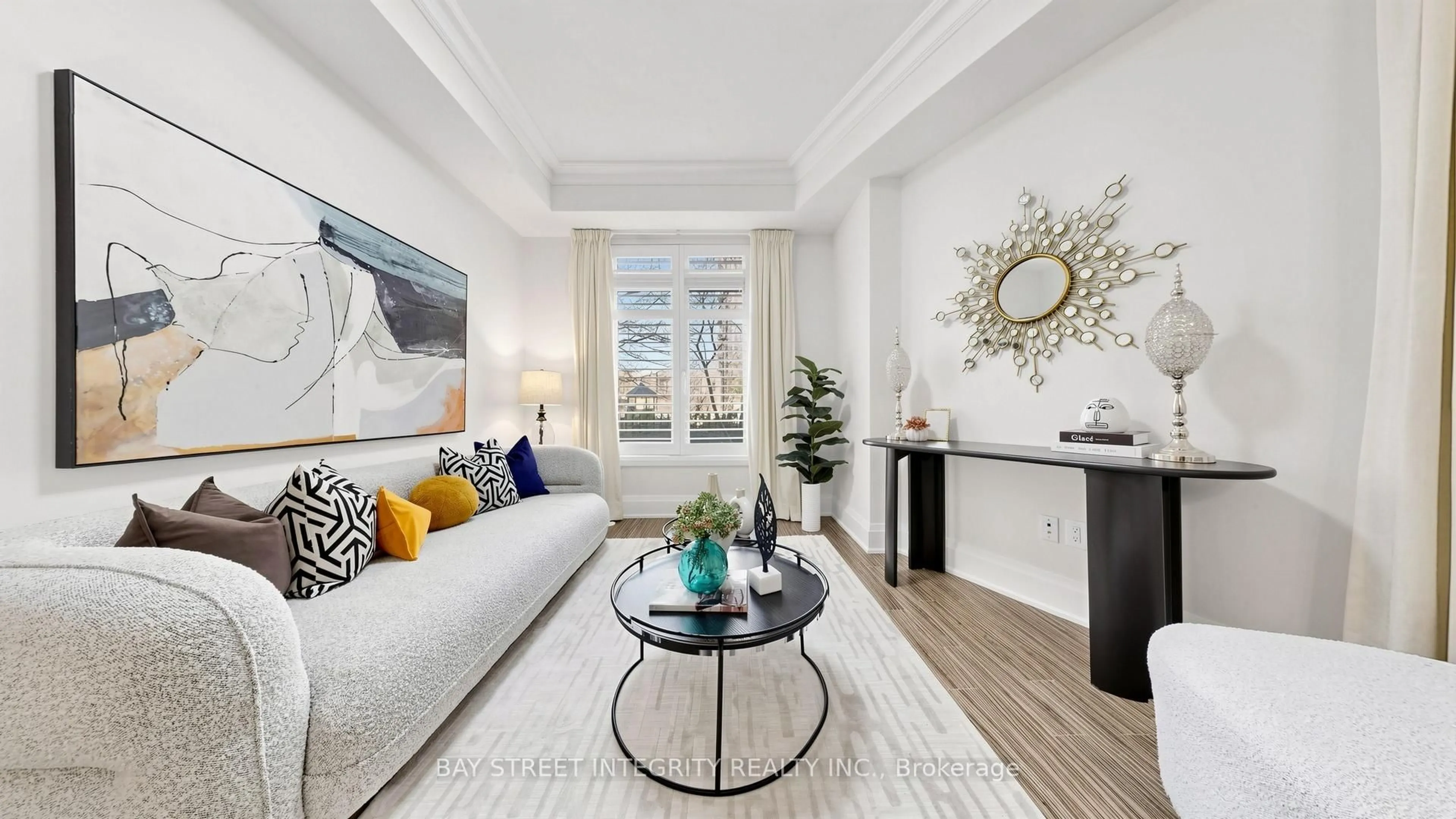 Living room with furniture, unknown for 9 Oakburn Cres #TH36, Toronto Ontario M2N 2T5