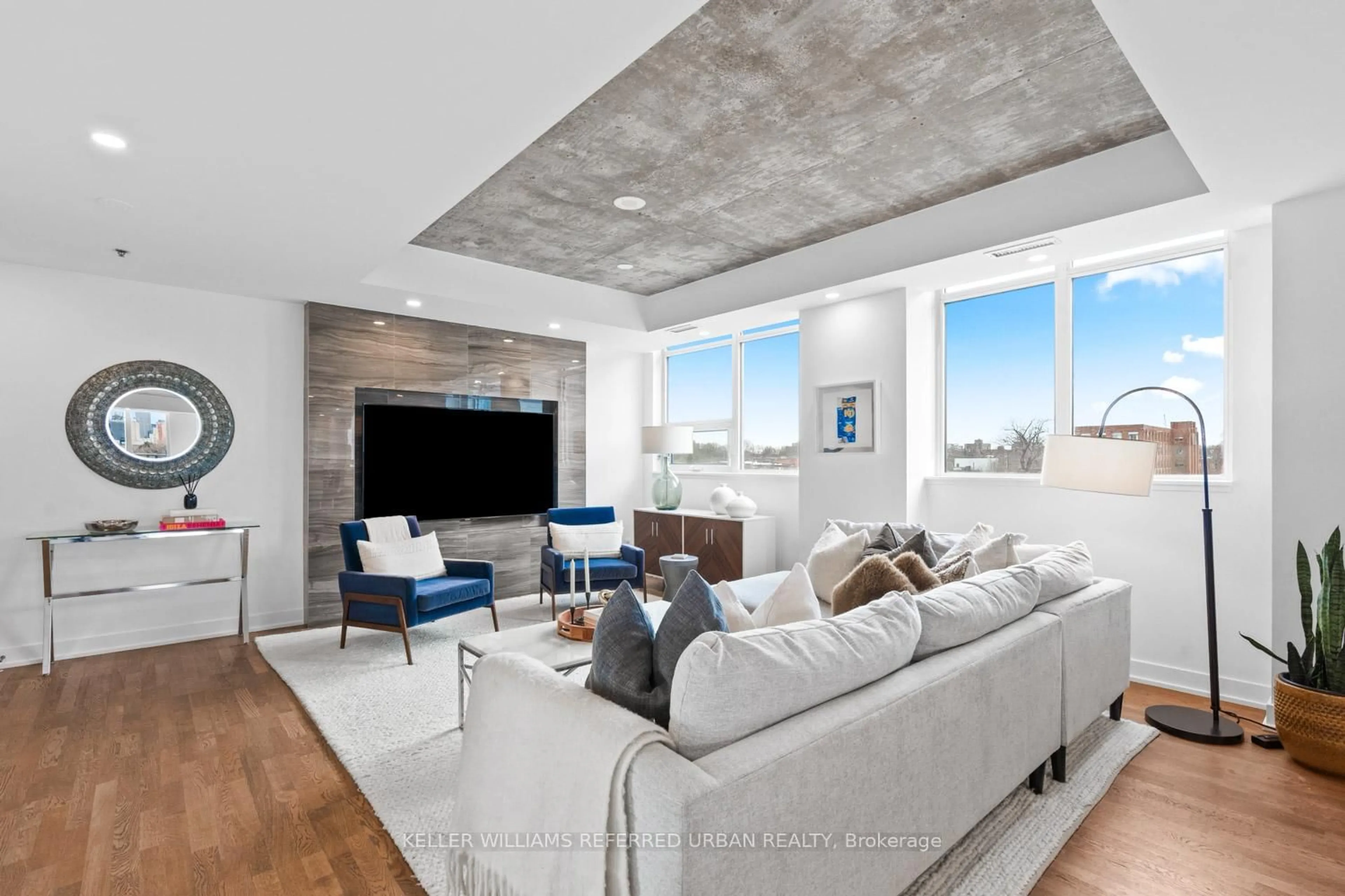 Living room with furniture, unknown for 20 Minowan Miikan Lane #422, Toronto Ontario M6J 0E5