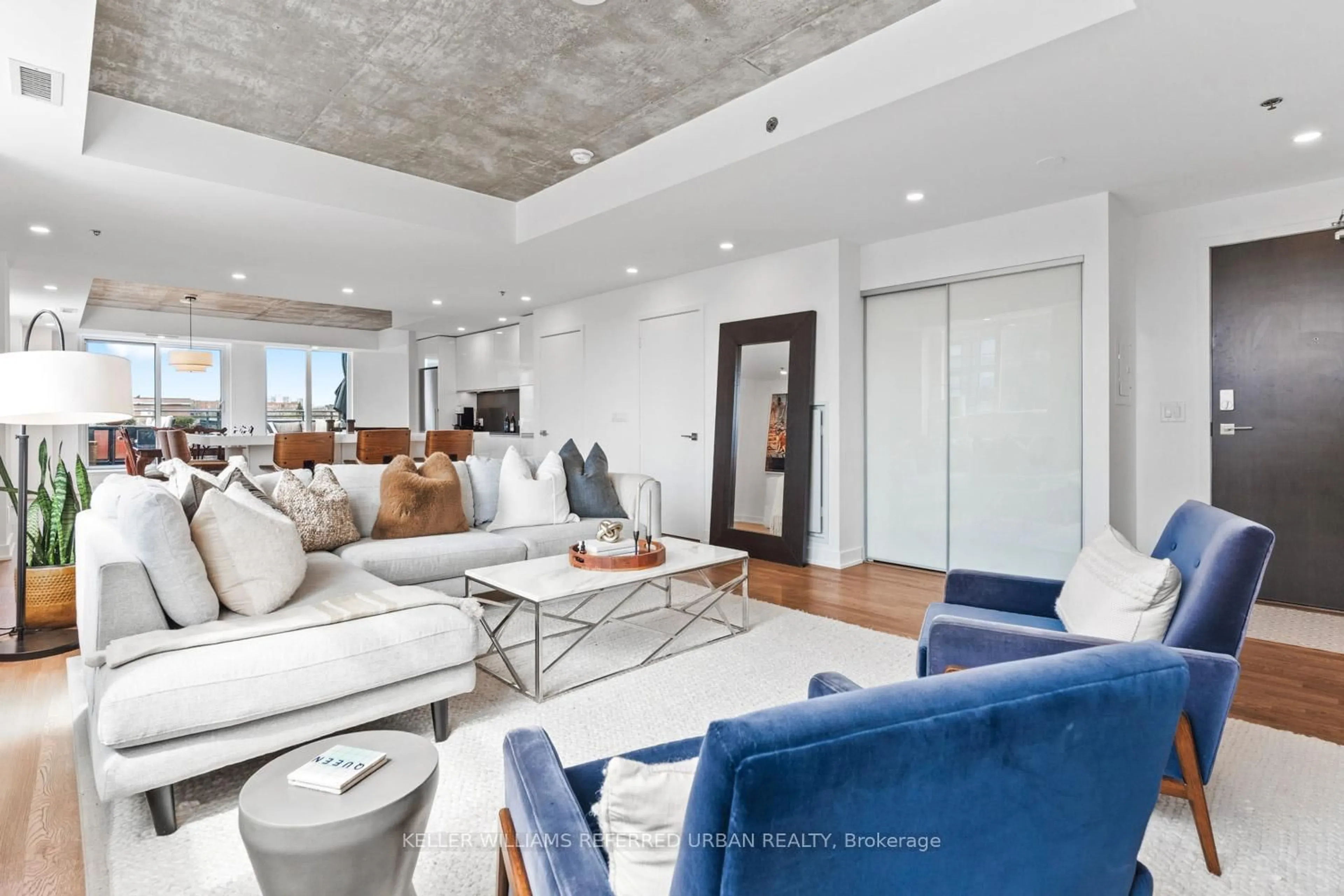 Living room with furniture, unknown for 20 Minowan Miikan Lane #422, Toronto Ontario M6J 0E5