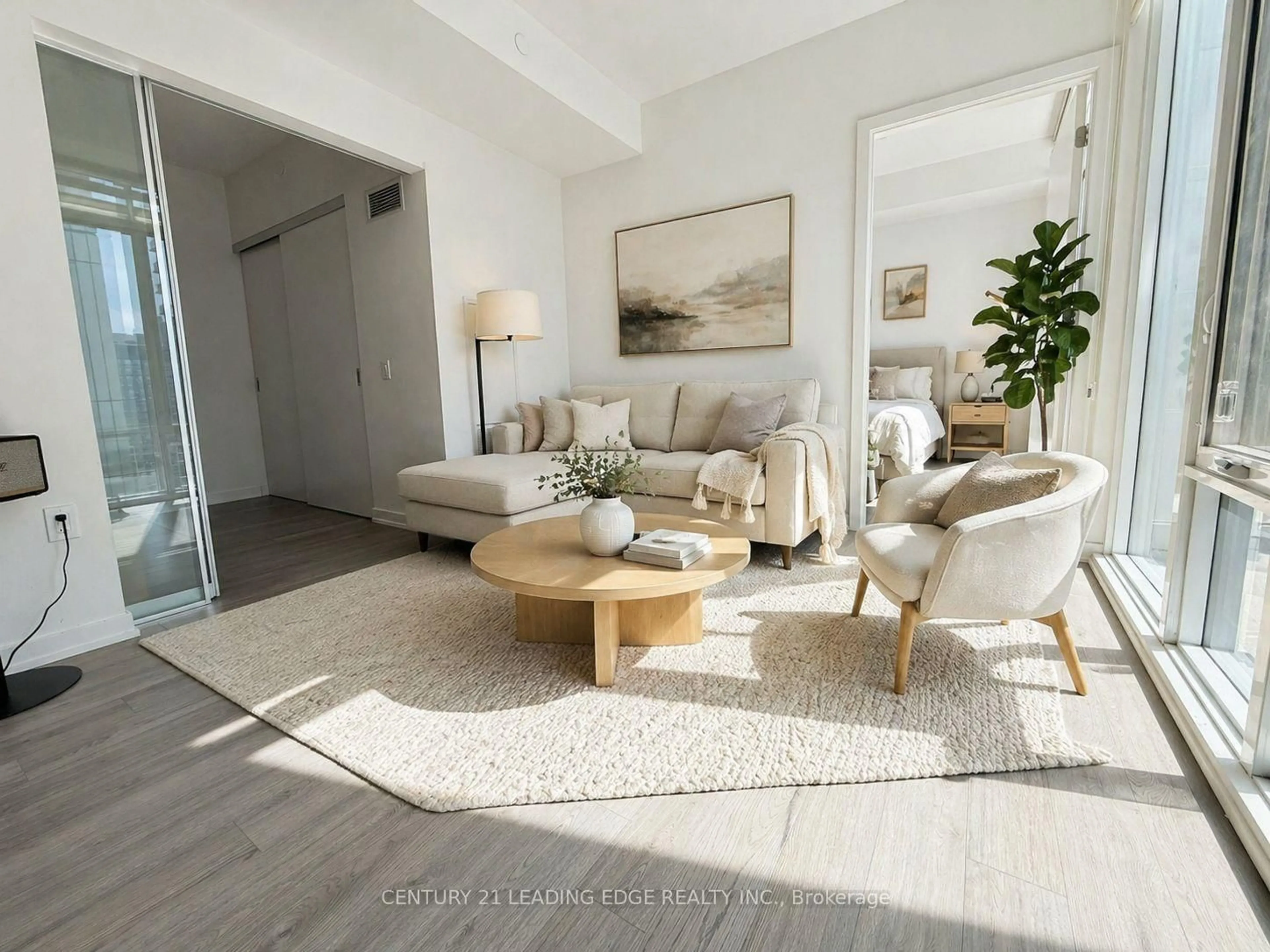 Living room with furniture, unknown for 50 Power St #1219, Toronto Ontario M5A 0V3