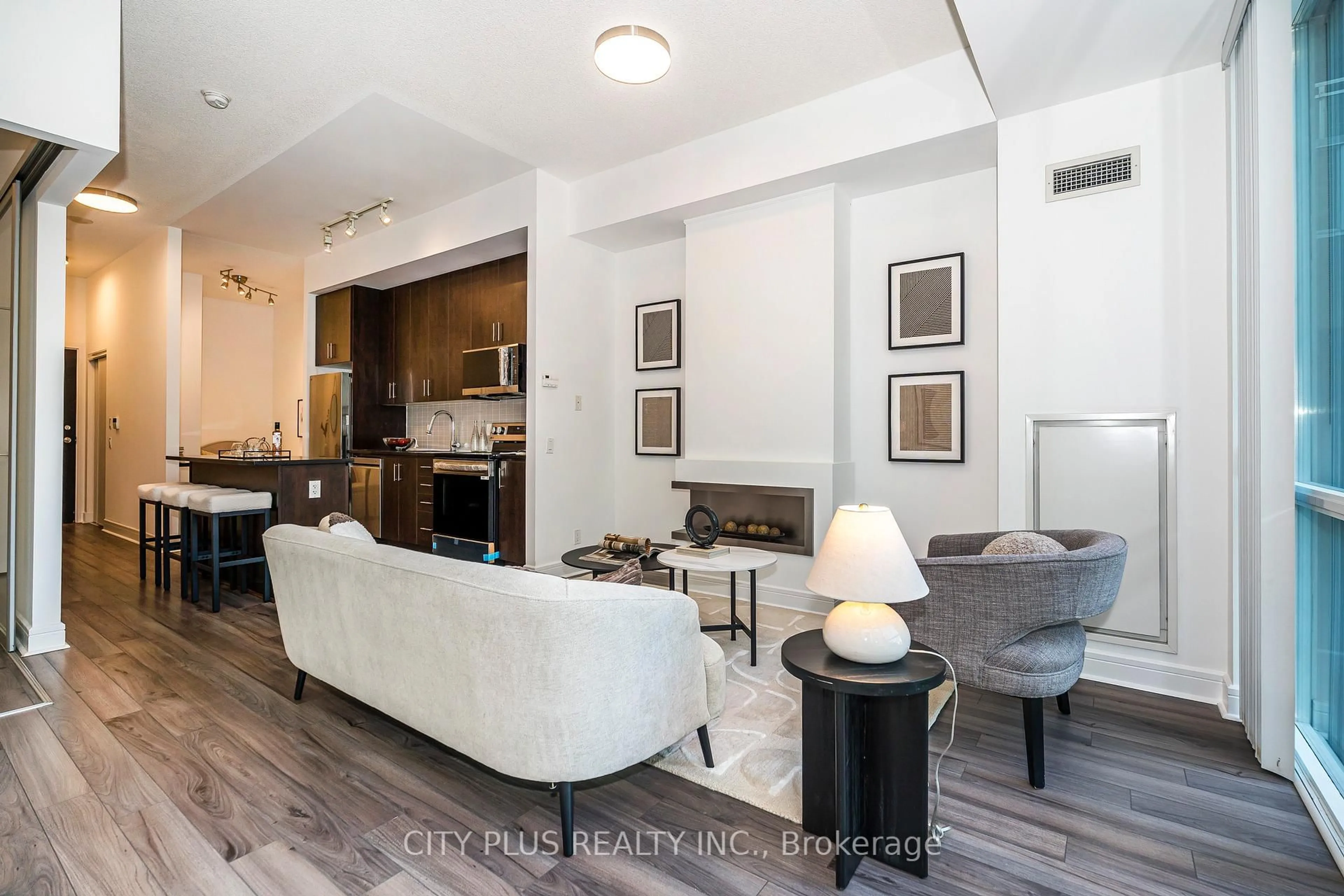 Living room with furniture, unknown for 112 George St #S304, Toronto Ontario M5A 2M5