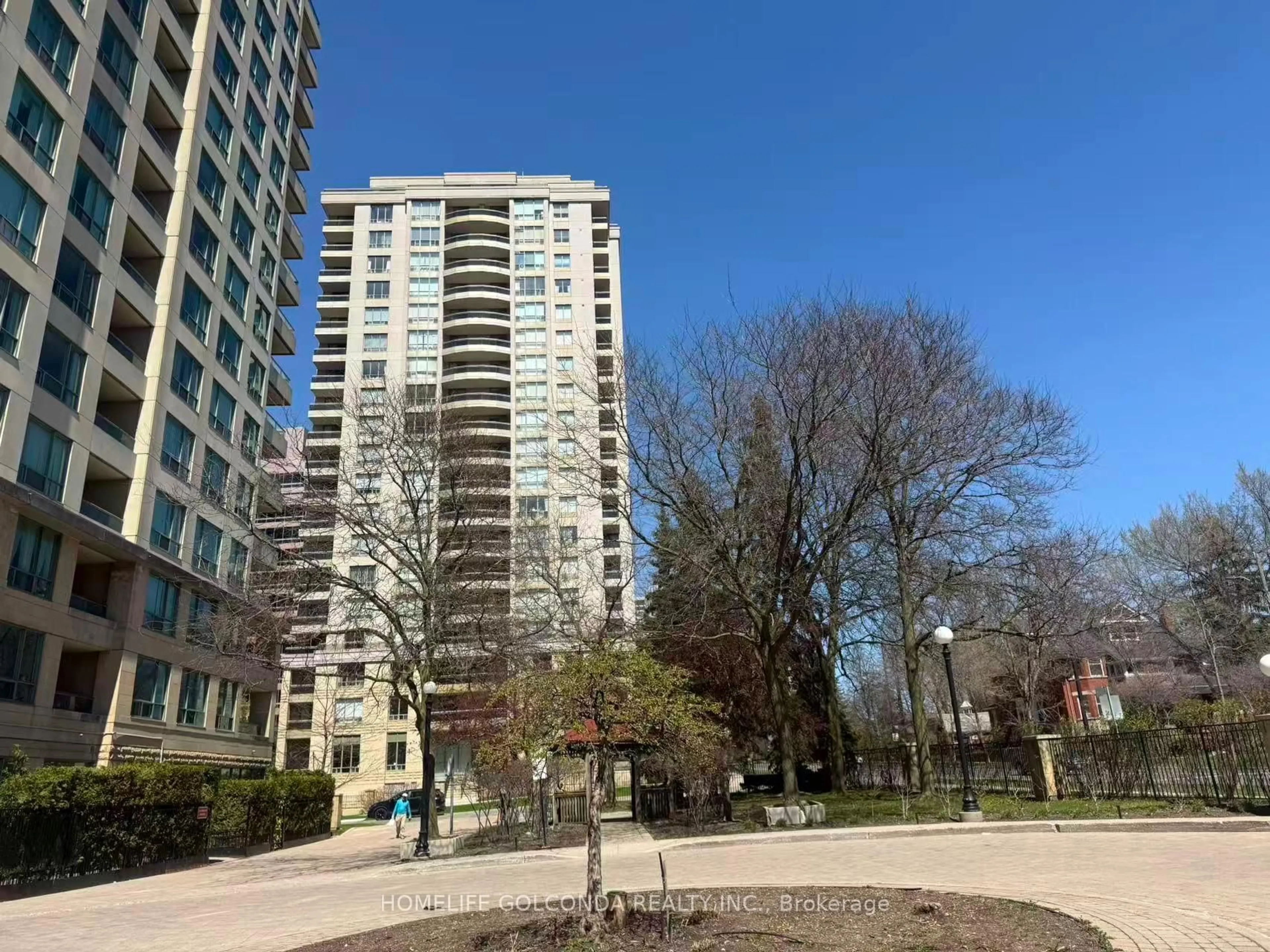 A pic from outside/outdoor area/front of a property/back of a property/a pic from drone, city buildings view from balcony for 238 Doris Ave #1908, Toronto Ontario M2N 6W1