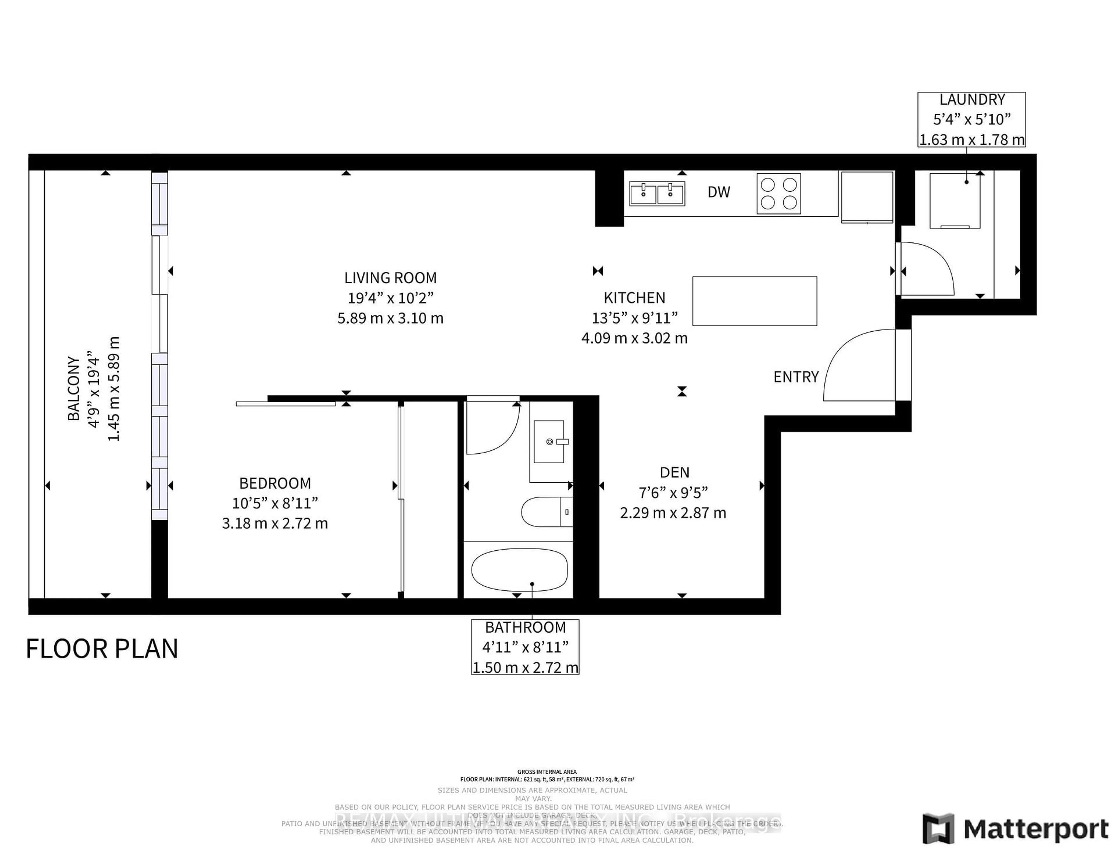 Floor plan for 1 The Esplanade #3403, Toronto Ontario M5E 0A8