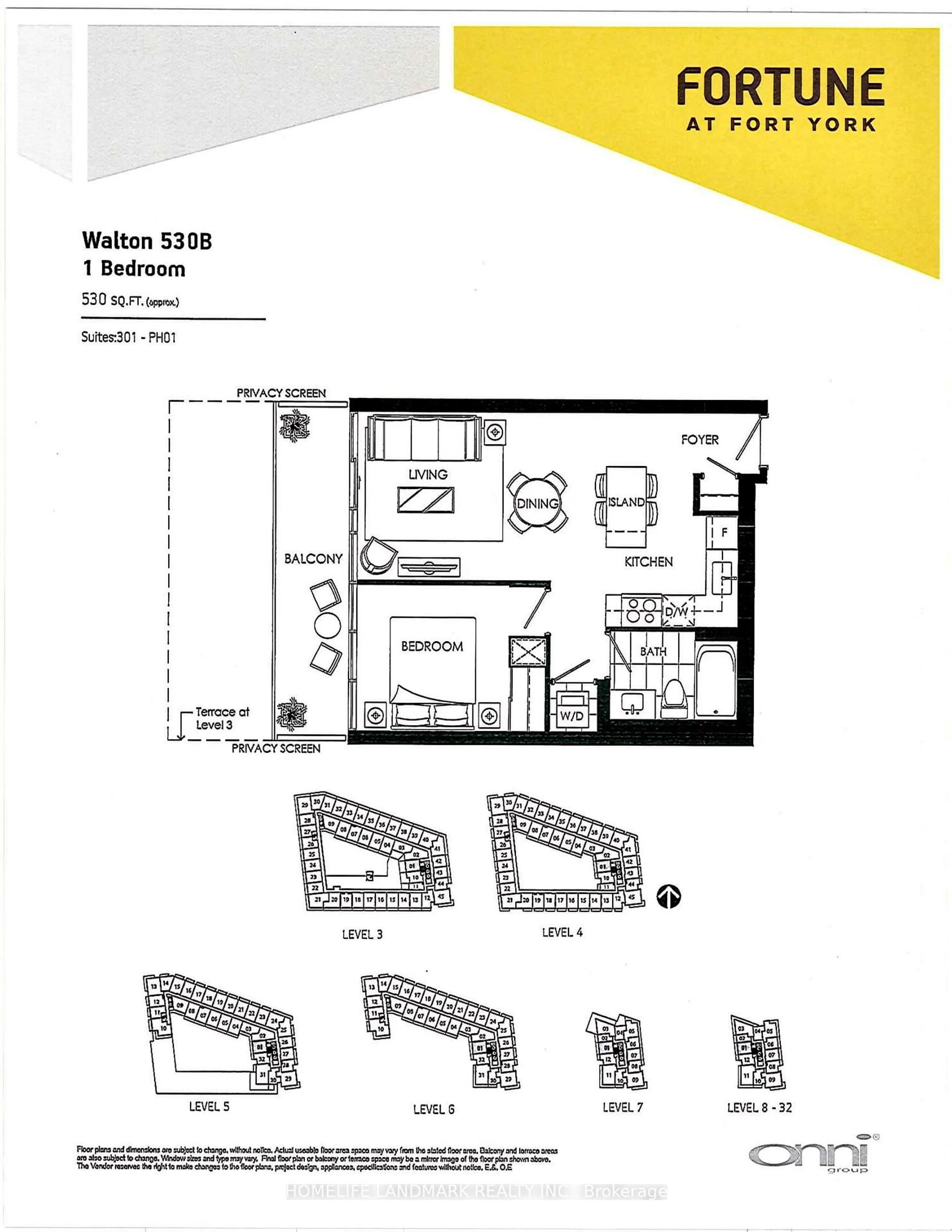 Floor plan for 38 Iannuzzi St #1701, Toronto Ontario M5V 0S2
