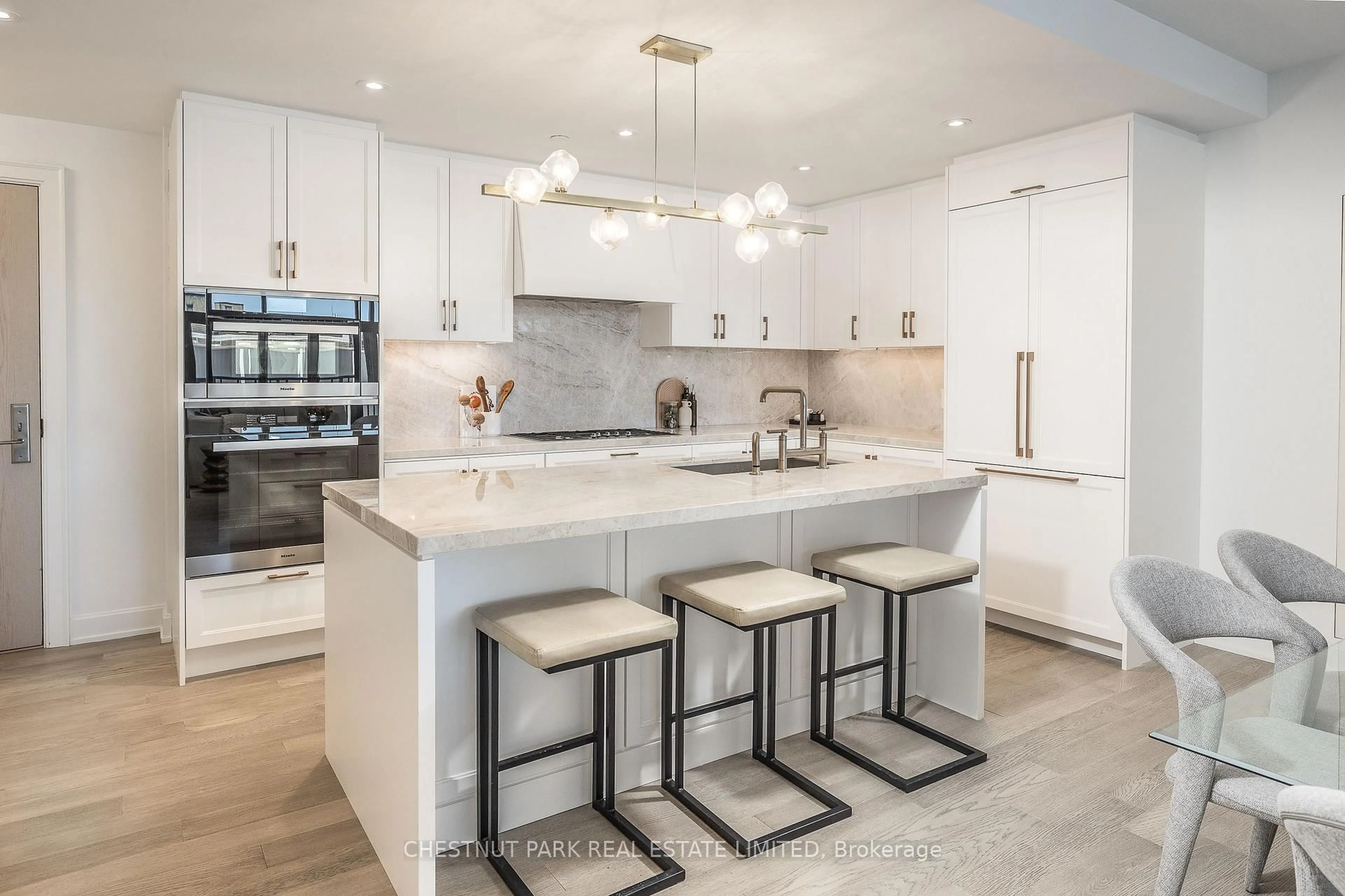 Contemporary kitchen, ceramic/tile floor for 1 Strathgowan Ave #408, Toronto Ontario M4N 0B3
