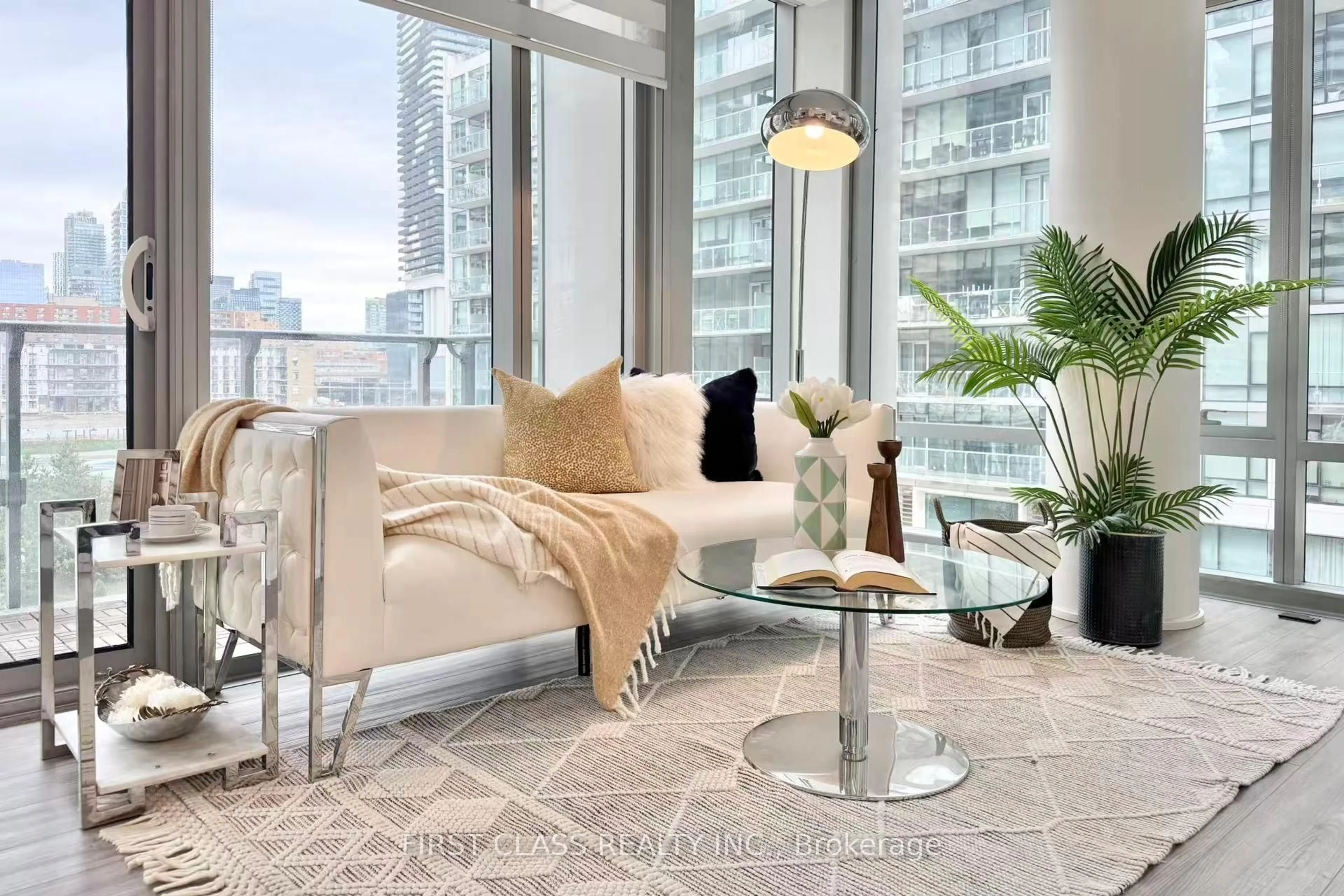 Living room with furniture, unknown for 39 Queens Quay #402, Toronto Ontario M5E 0A5