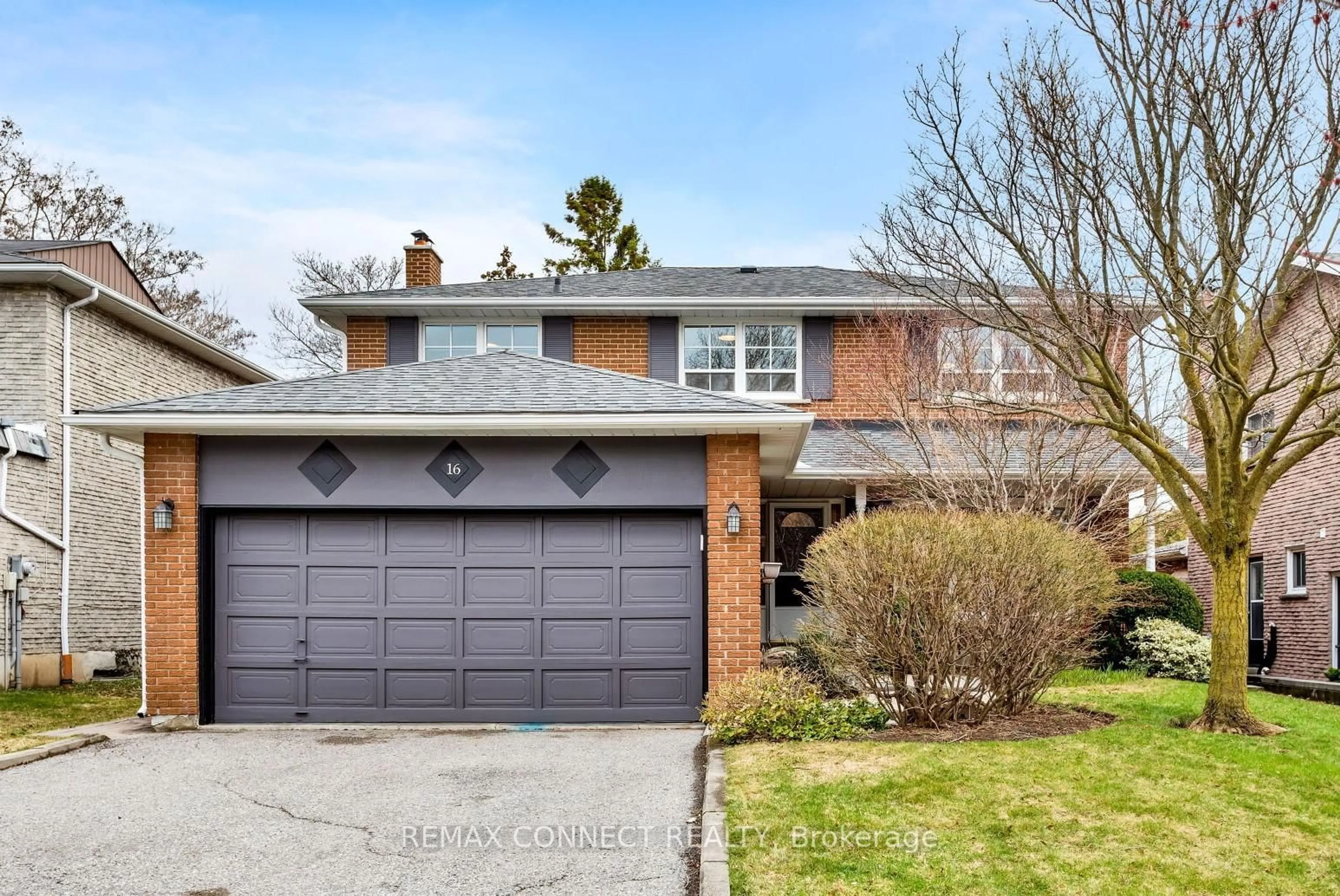 Home with brick exterior material, street for 16 Shadberry Dr, Toronto Ontario M2H 3C8