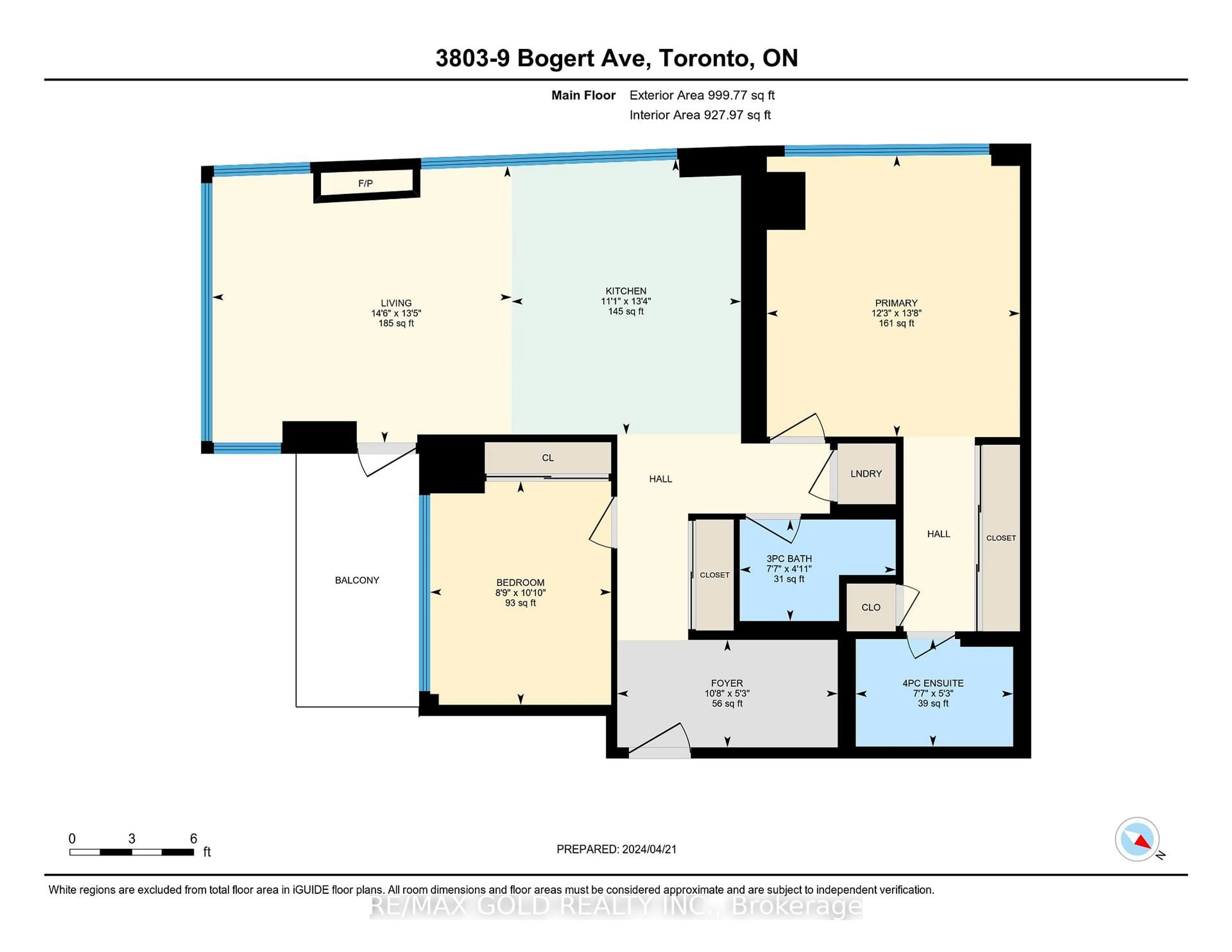 Floor plan for 9 Bogert Ave #3803, Toronto Ontario M2N 0H3