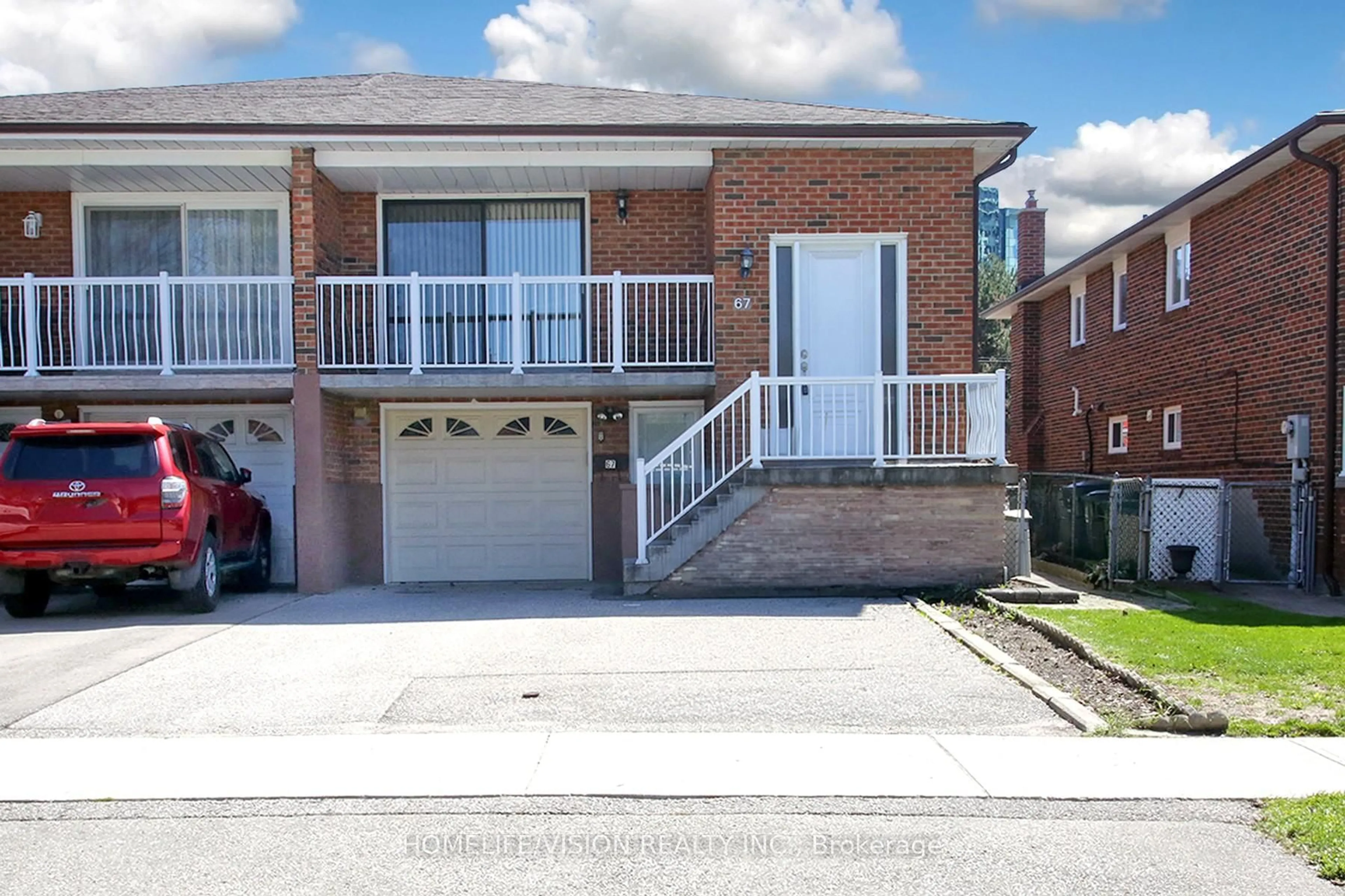 Home with brick exterior material, street for 67 Hickorynut Dr, Toronto Ontario M2J 4W6