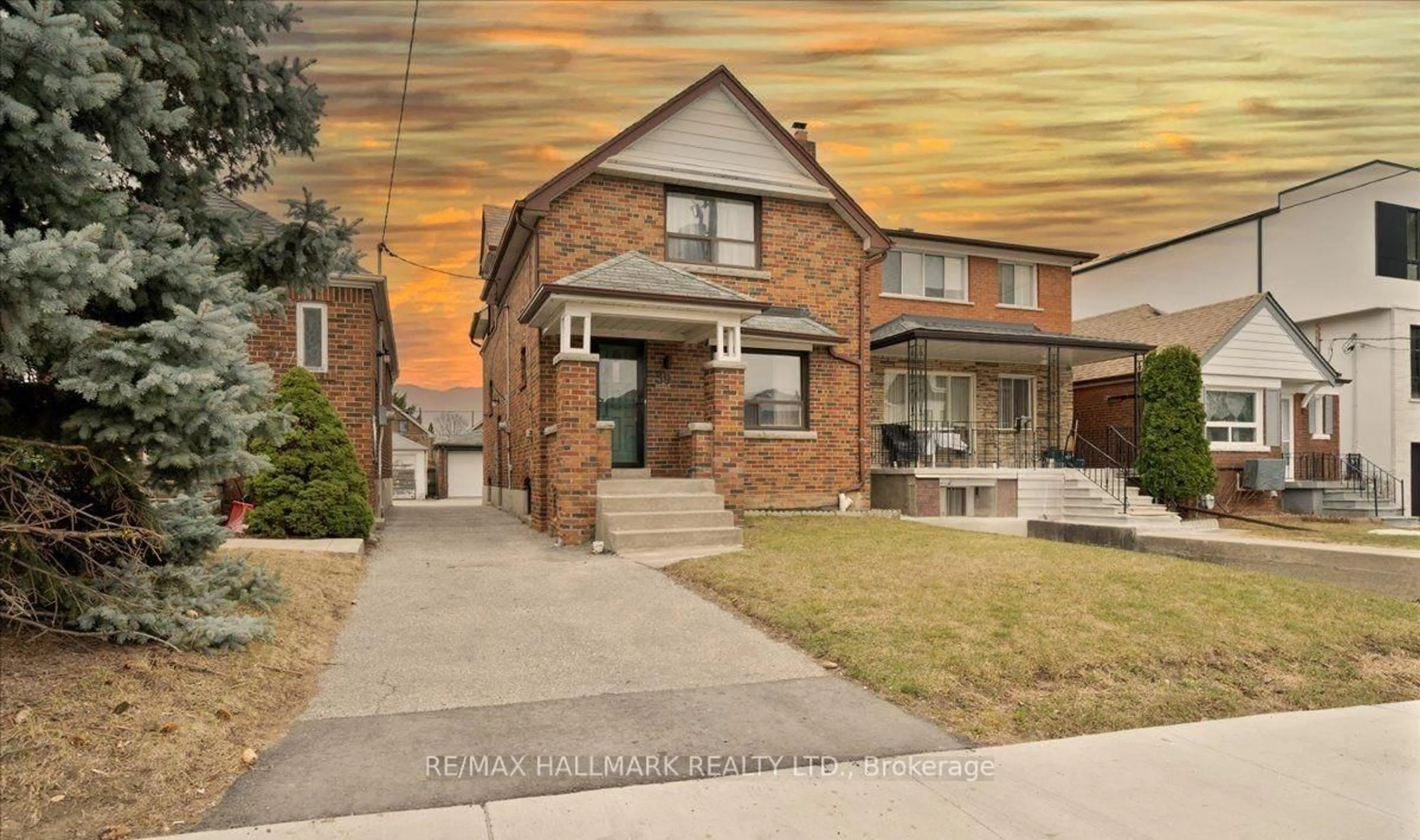 Home with brick exterior material, street for 39 Lanark Ave, Toronto Ontario M6C 2B5
