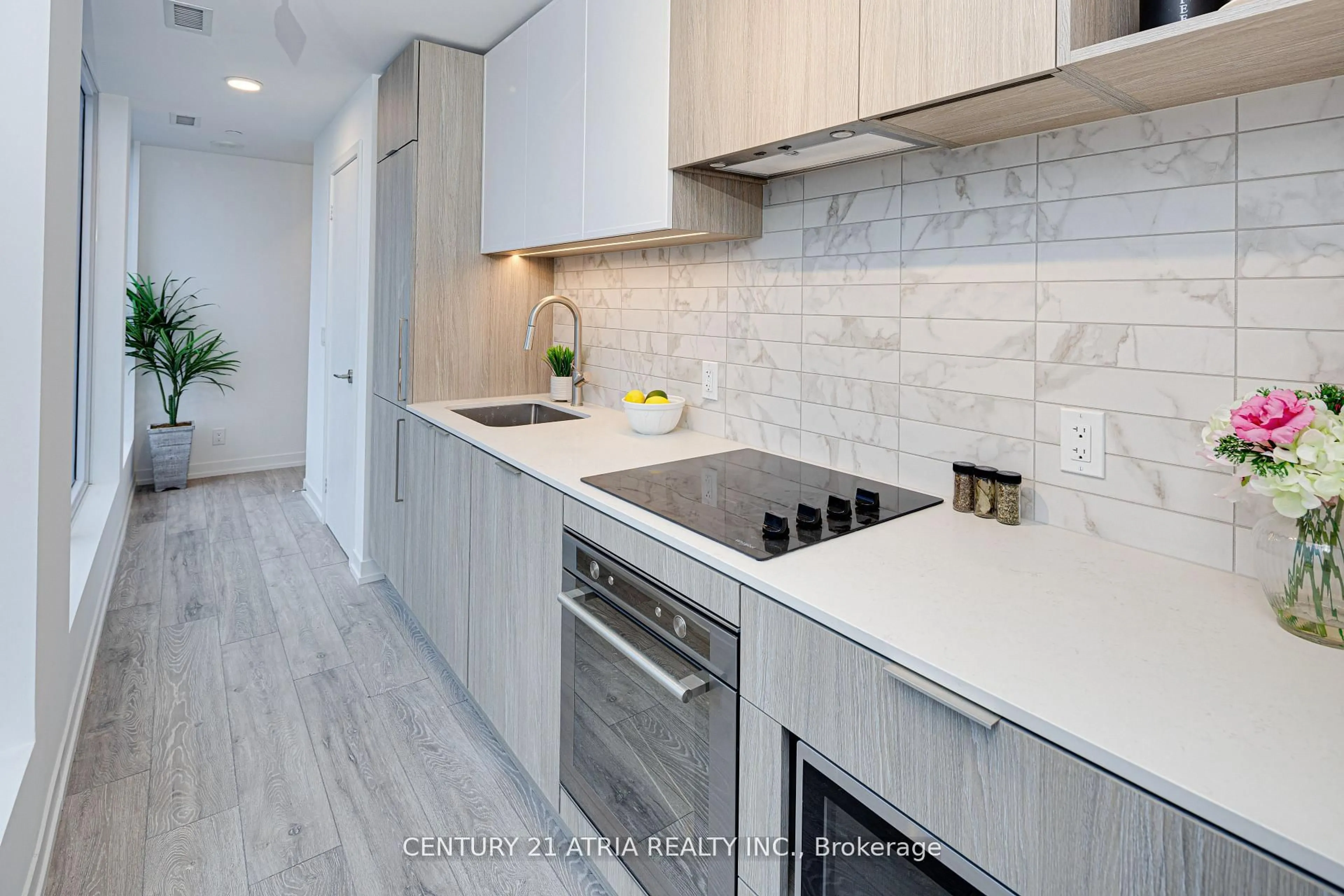 Contemporary kitchen, ceramic/tile floor for 2020 Bathurst St #1820, Toronto Ontario M5P 0A6