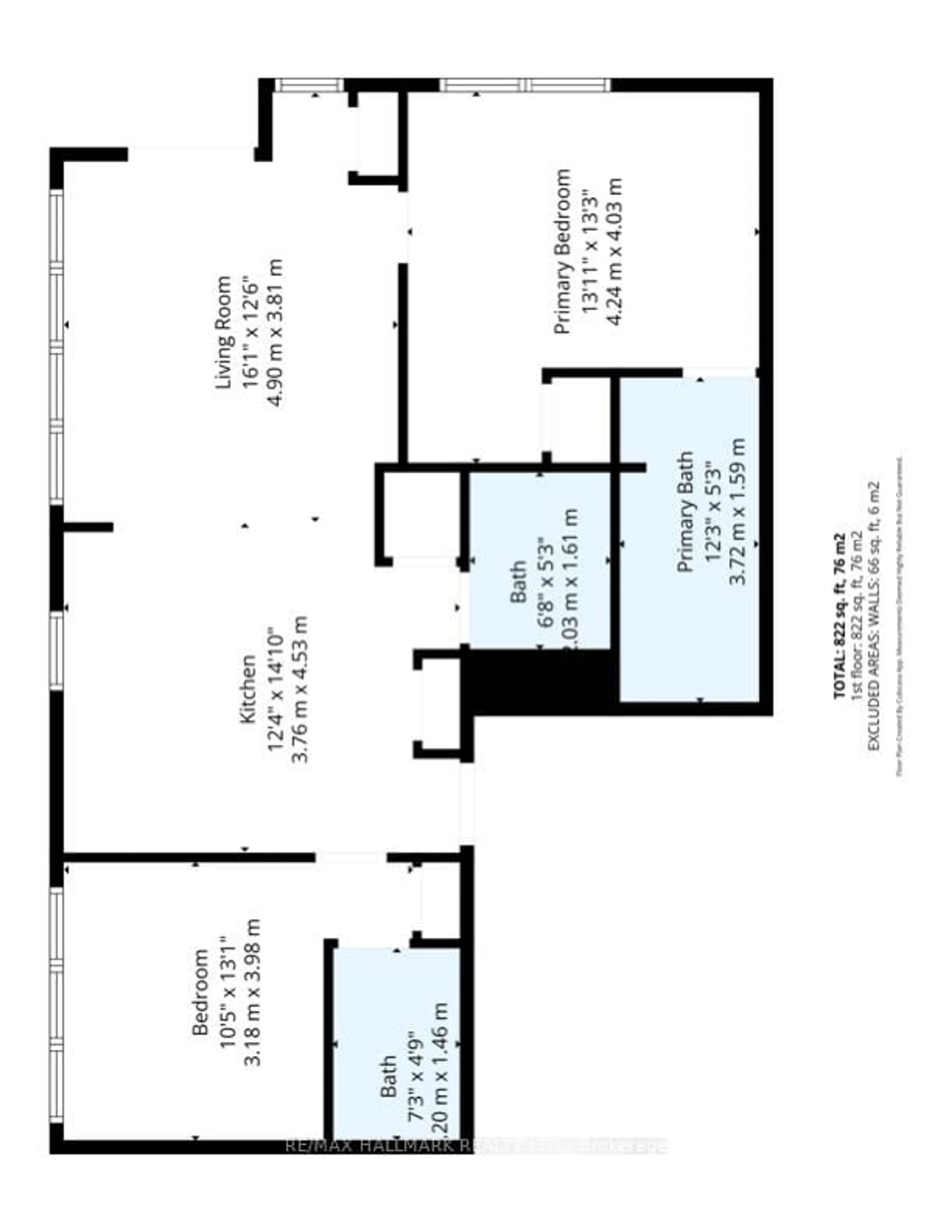 Floor plan for 21 Balmuto St #3003, Toronto Ontario M4Y 1W4
