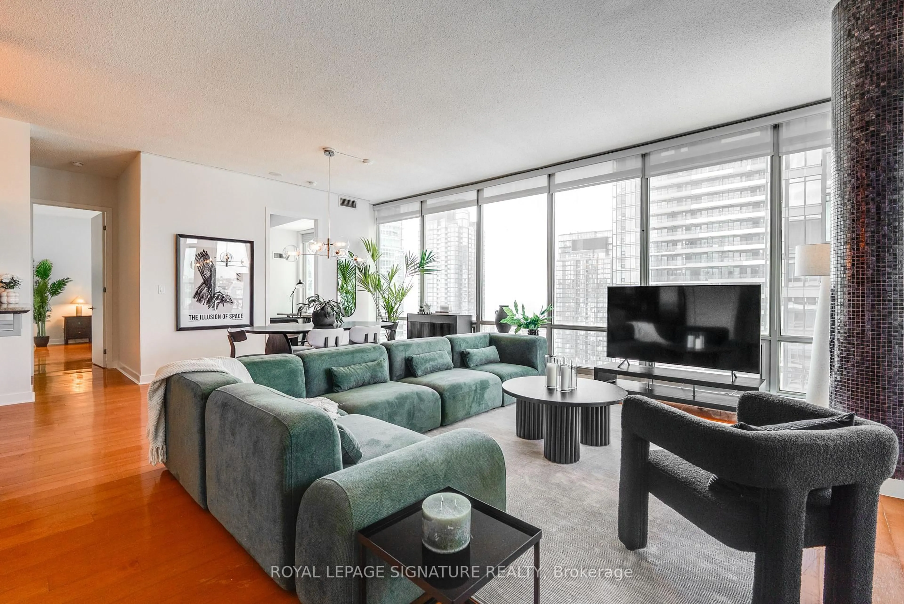 Living room with furniture, unknown for 81 Navy Wharf Crt #3803, Toronto Ontario M5V 3S2