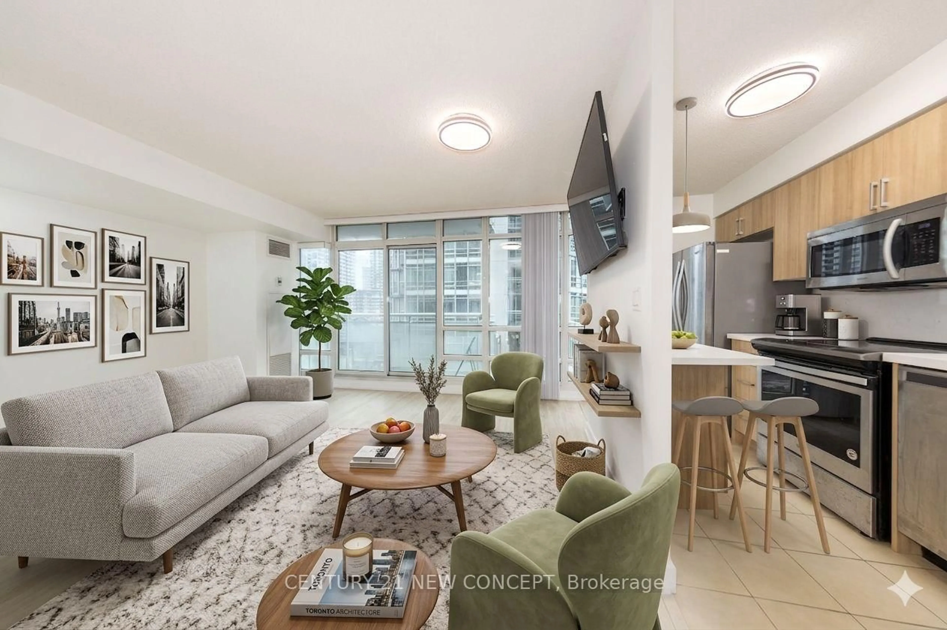 Living room with furniture, unknown for 381 Front St #501, Toronto Ontario M5V 3R8