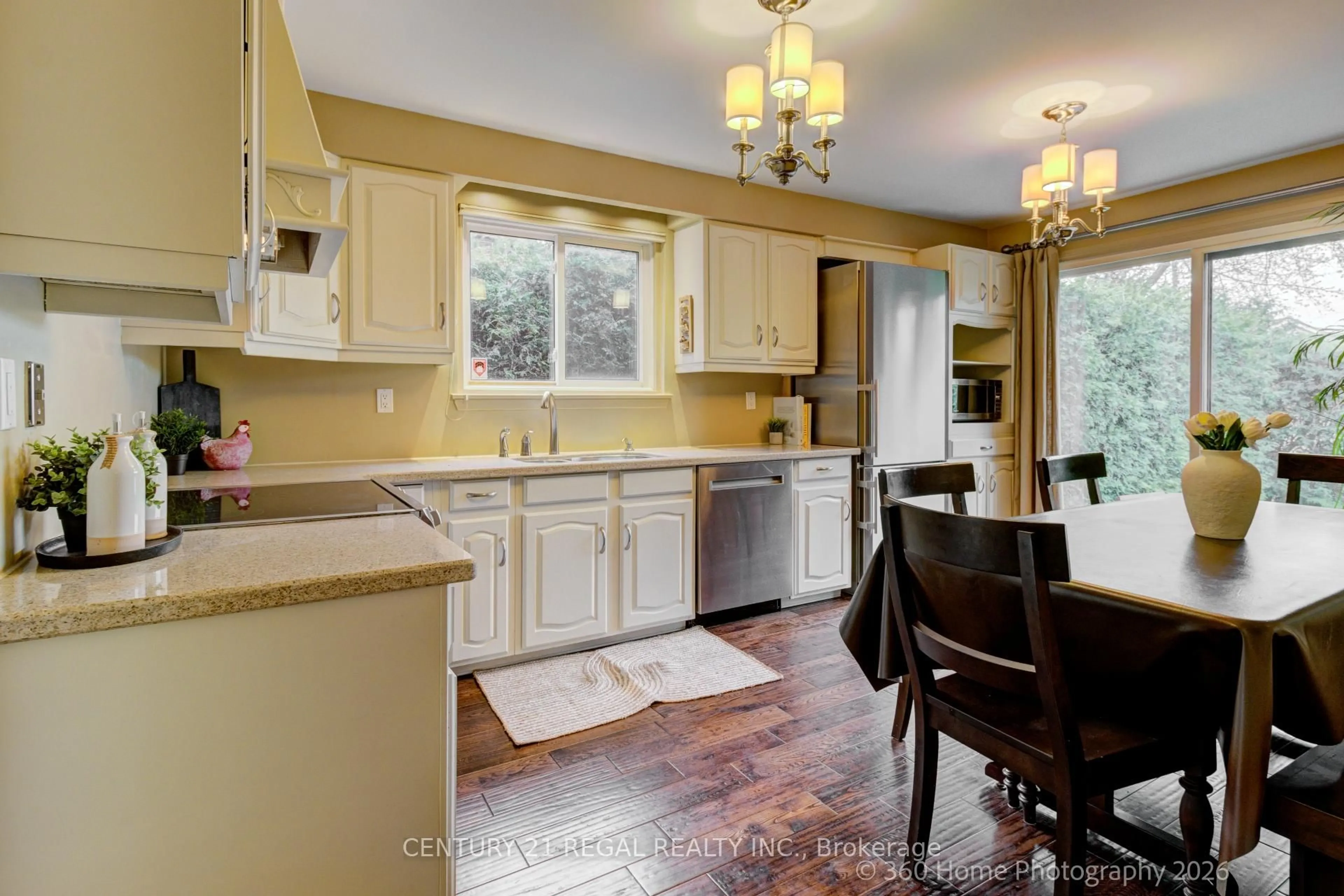 Open concept kitchen, ceramic/tile floor for 59 Beveridge Dr, Toronto Ontario M3A 1P1
