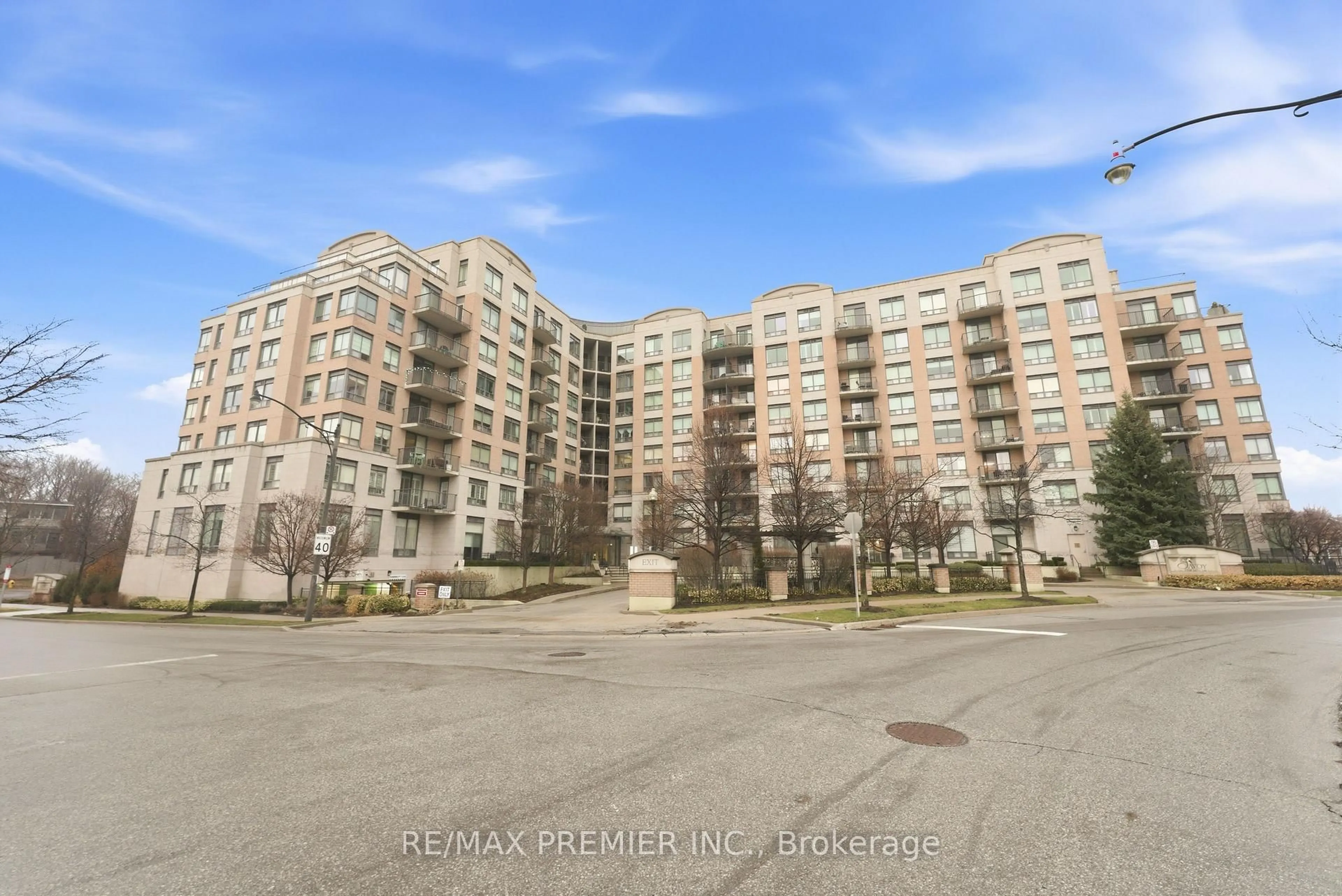 A pic from outside/outdoor area/front of a property/back of a property/a pic from drone, unknown for 16 Dallimore Circ #PH20, Toronto Ontario M3C 4C4