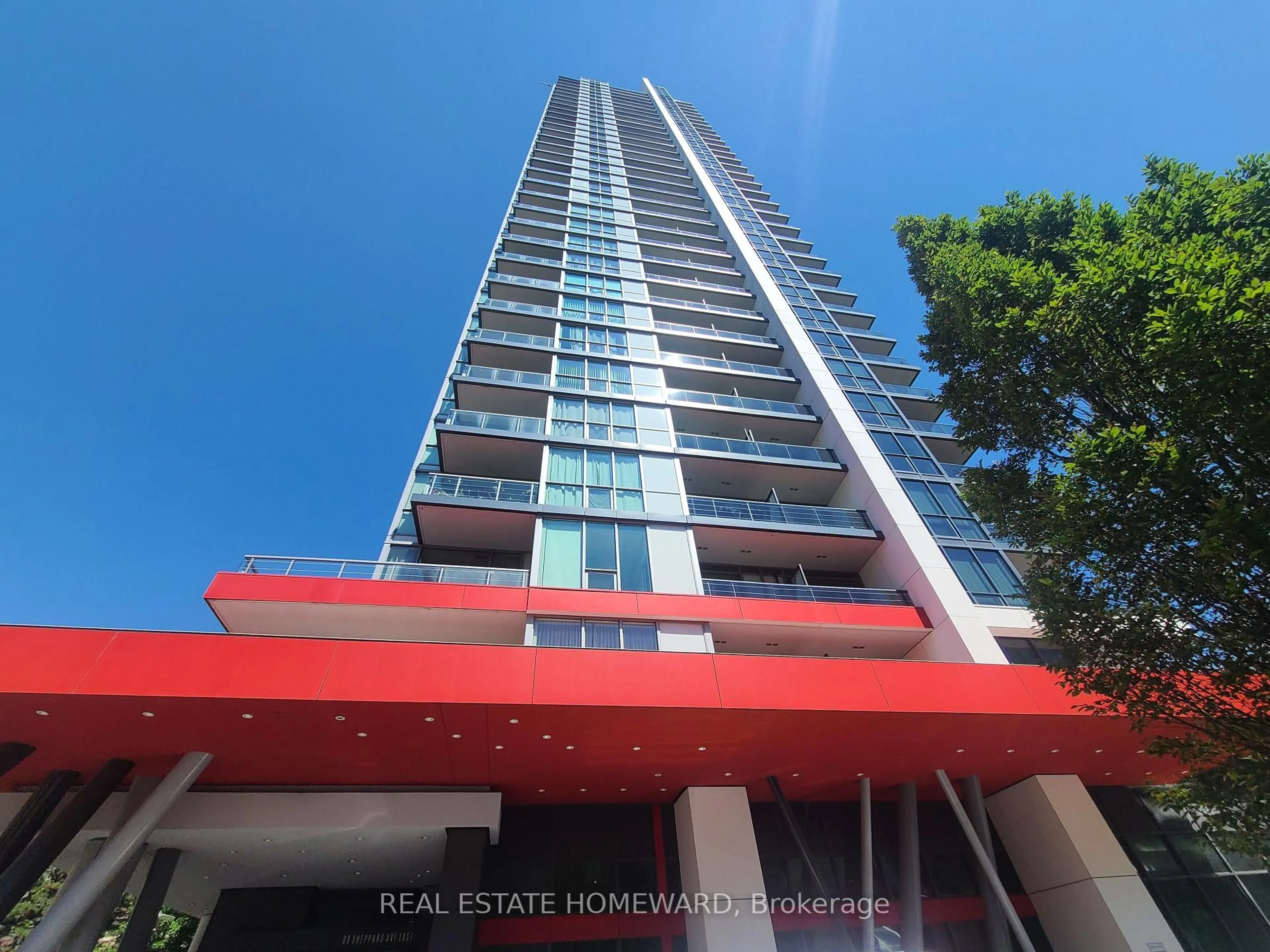 A pic from outside/outdoor area/front of a property/back of a property/a pic from drone, building for 88 Sheppard Ave #808, Toronto Ontario M2N 0G9
