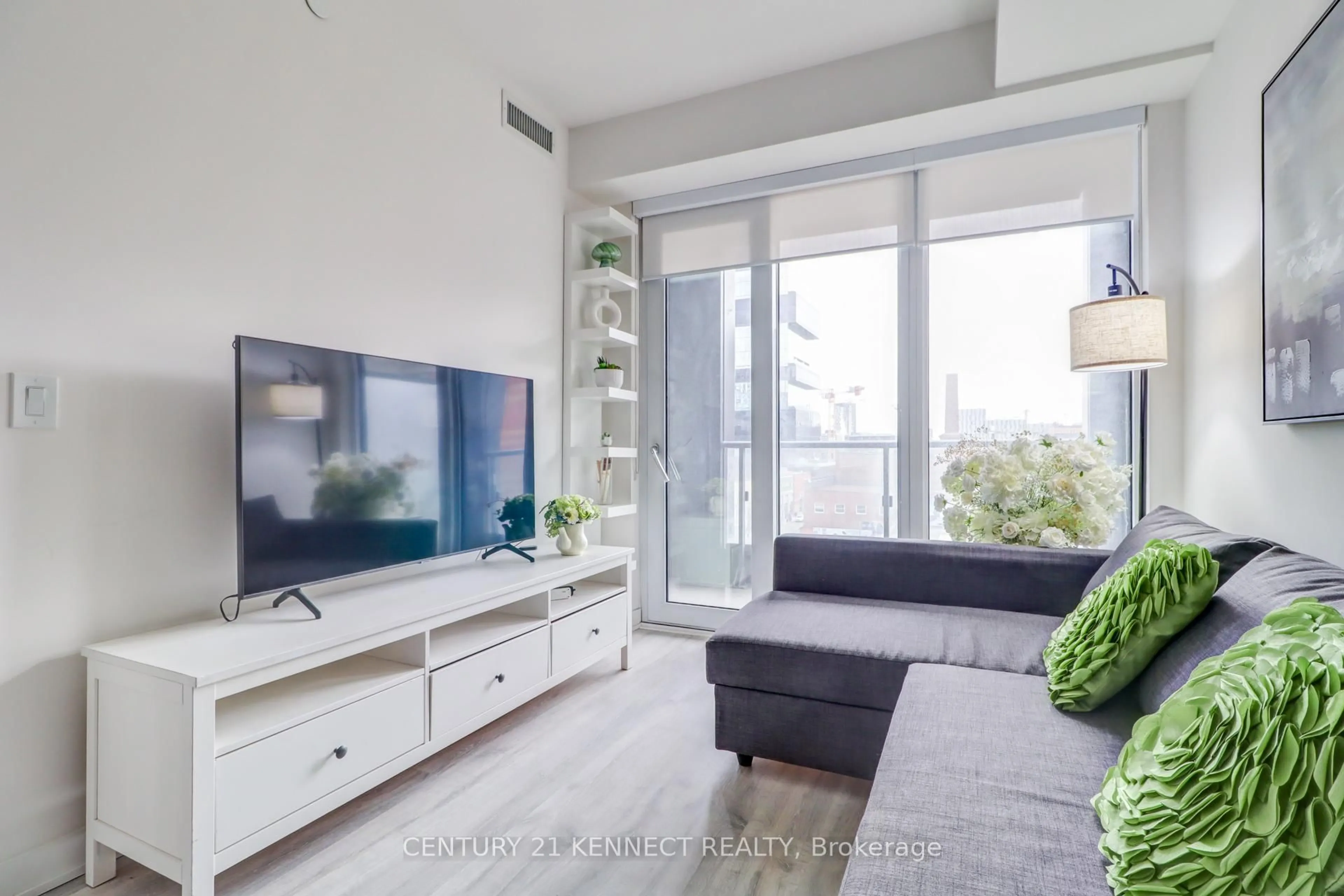 Living room with furniture, unknown for 70 Princess St #504, Toronto Ontario M5A 0X6