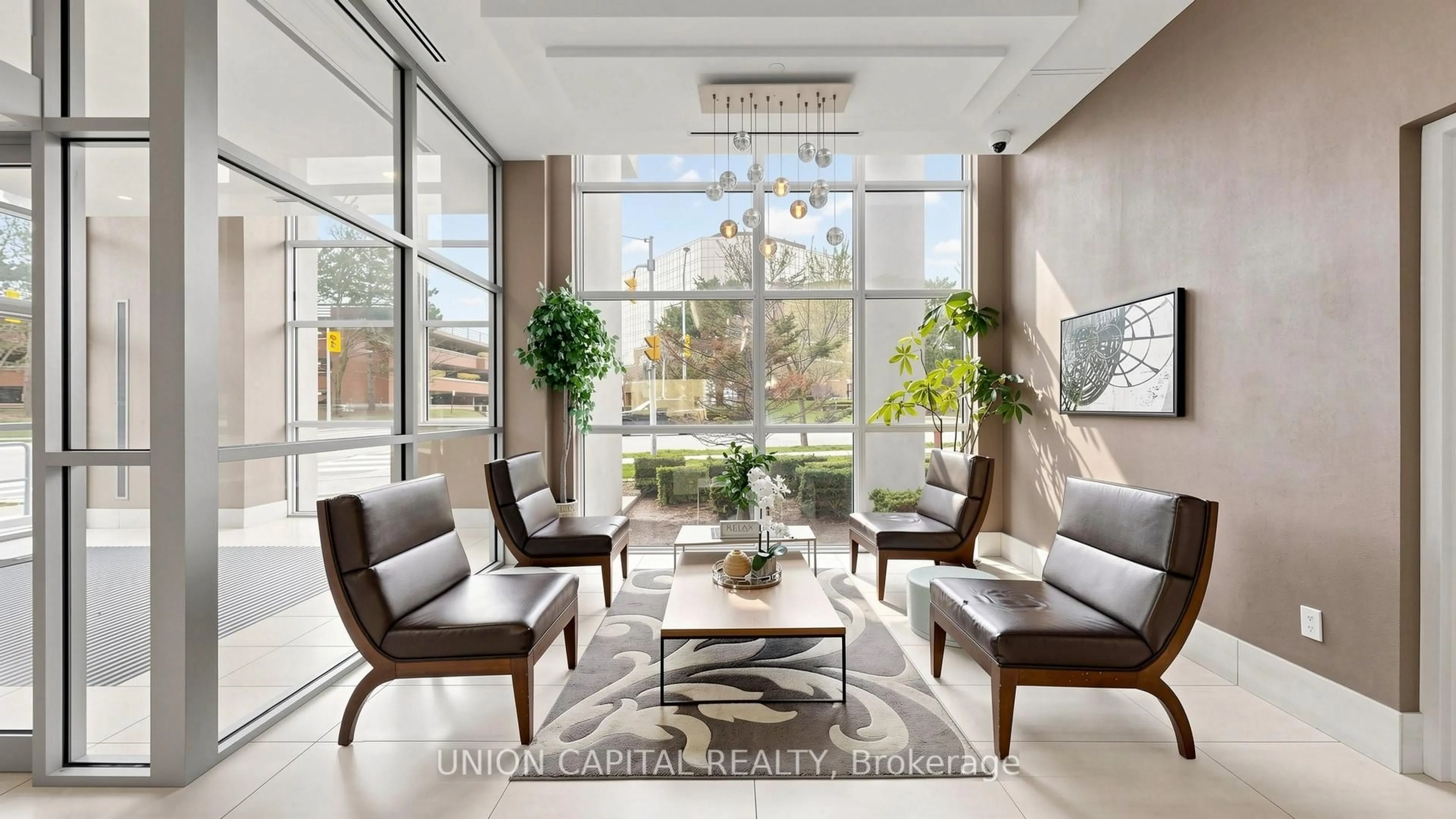 Living room with furniture, ceramic/tile floor for 275 Yorkland Rd #2505, Toronto Ontario M2J 0B4