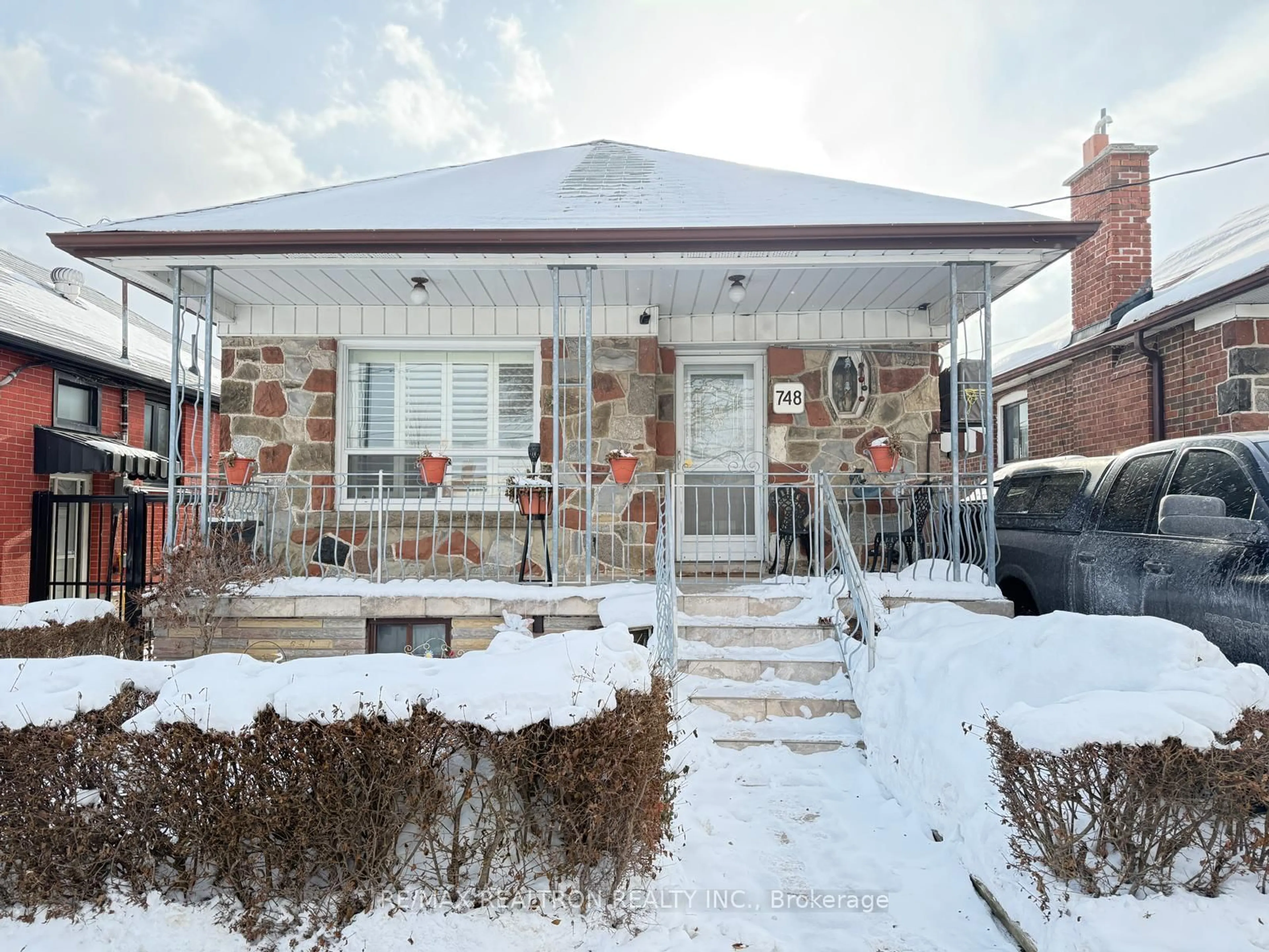Home with brick exterior material, street for 748 Vaughan Rd, Toronto Ontario M6E 2Z2