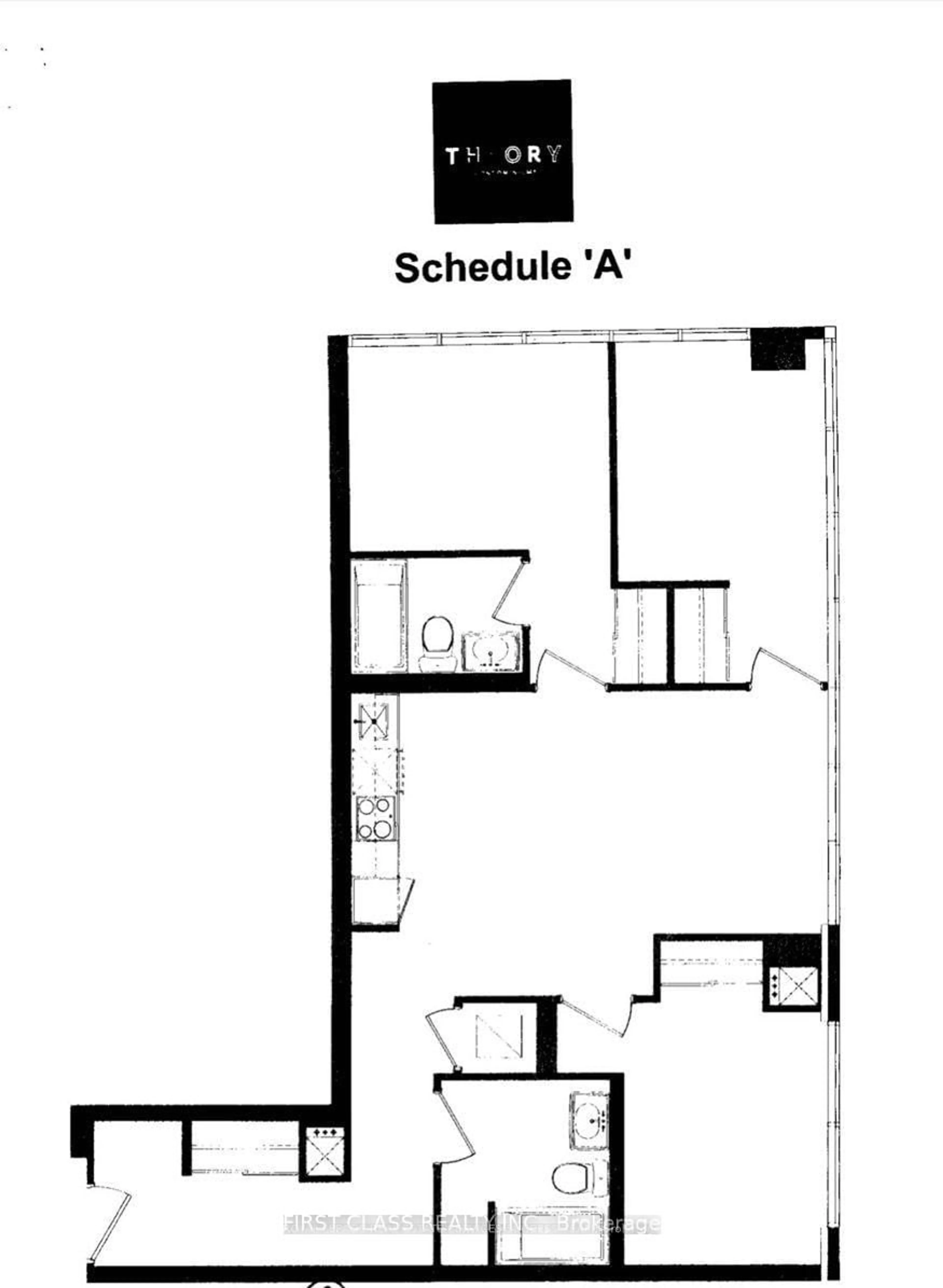 Floor plan for 203 College St #407, Toronto Ontario M5T 1P9