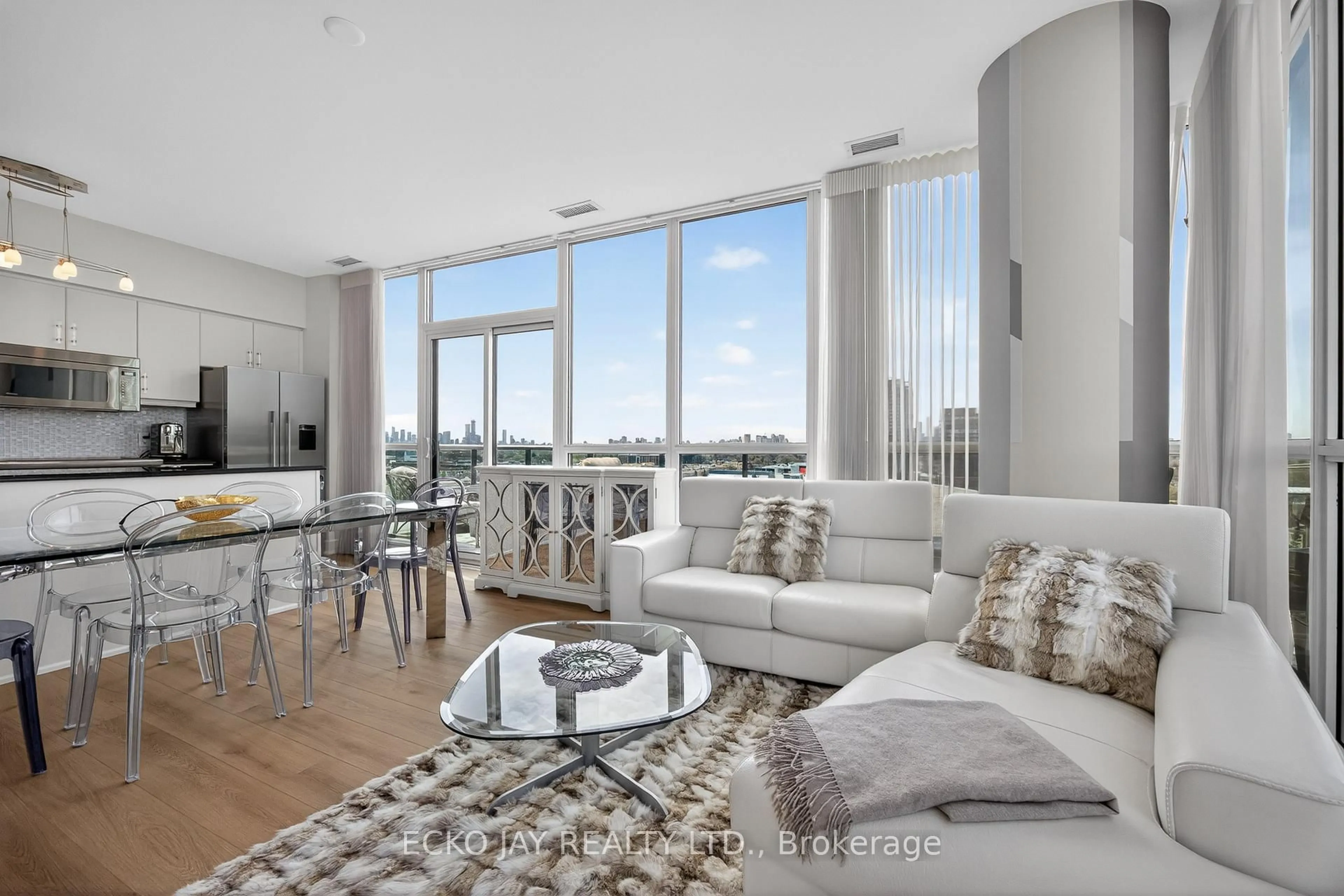 Living room with furniture, unknown for 35 Brian Peck Cres #Ph01, Toronto Ontario M4G 0A5
