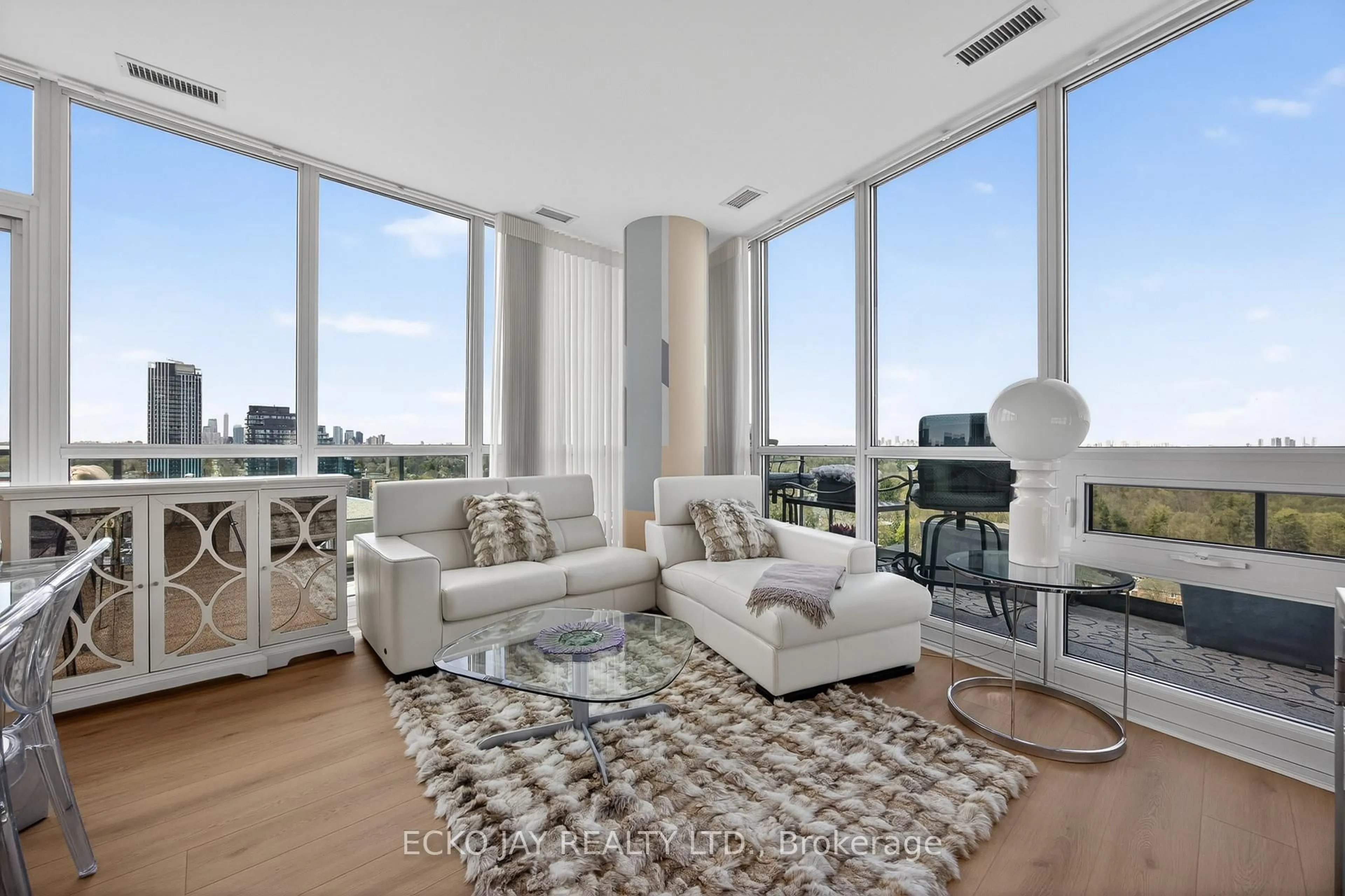 Living room with furniture, unknown for 35 Brian Peck Cres #Ph01, Toronto Ontario M4G 0A5