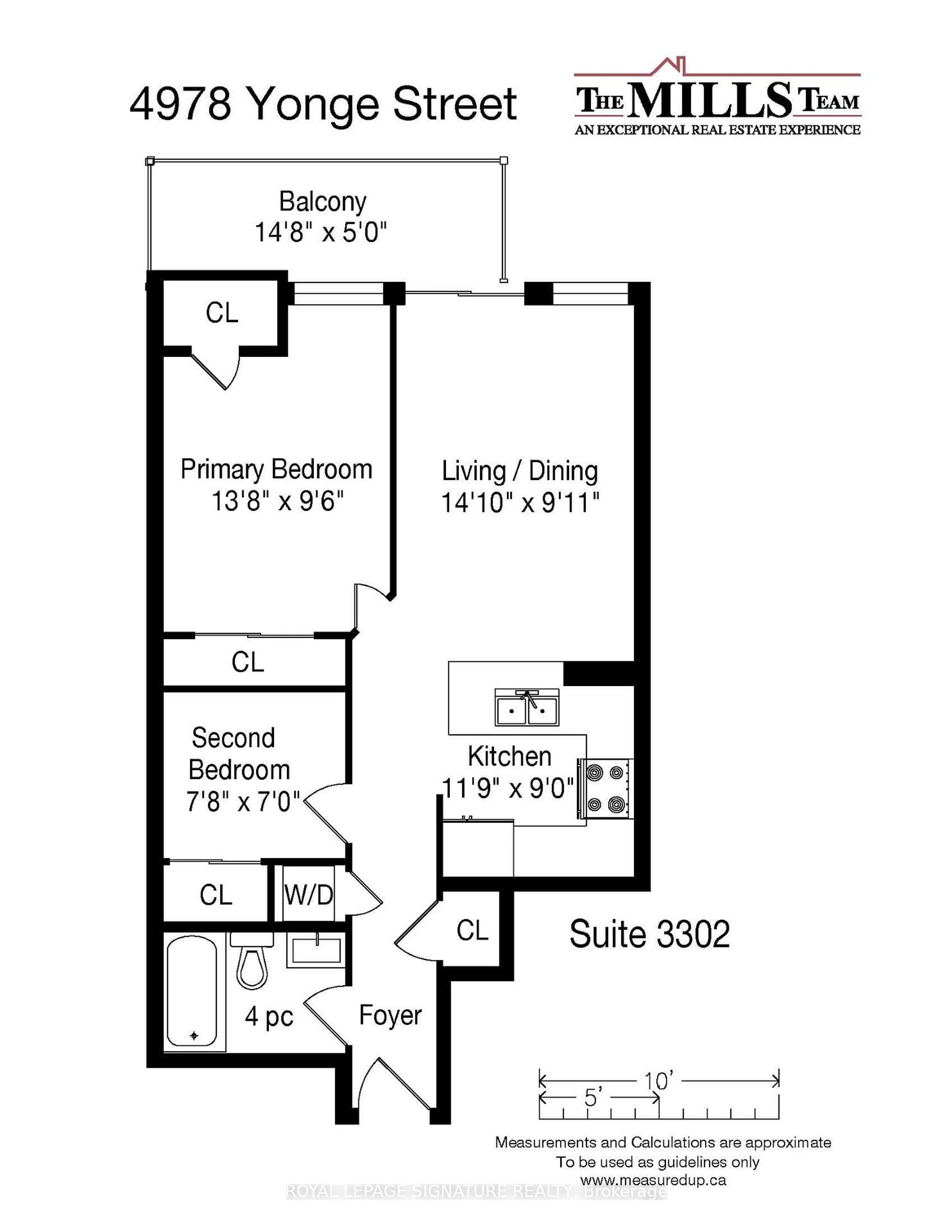 Floor plan for 4978 Yonge St #3302, Toronto Ontario M2N 7G8
