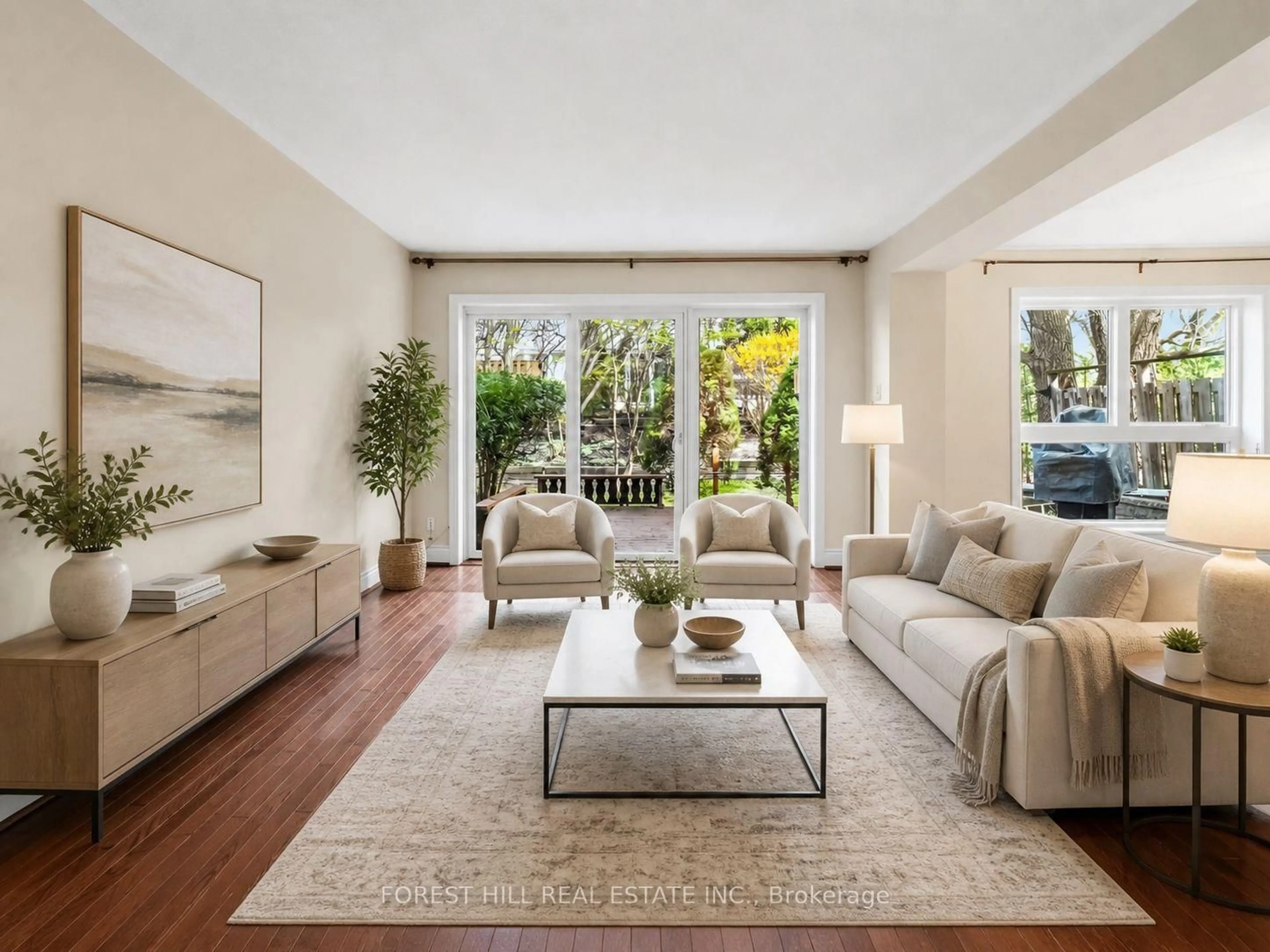 Living room with furniture, unknown for 61 Snowshoe Mill Way, Toronto Ontario M2L 1T4
