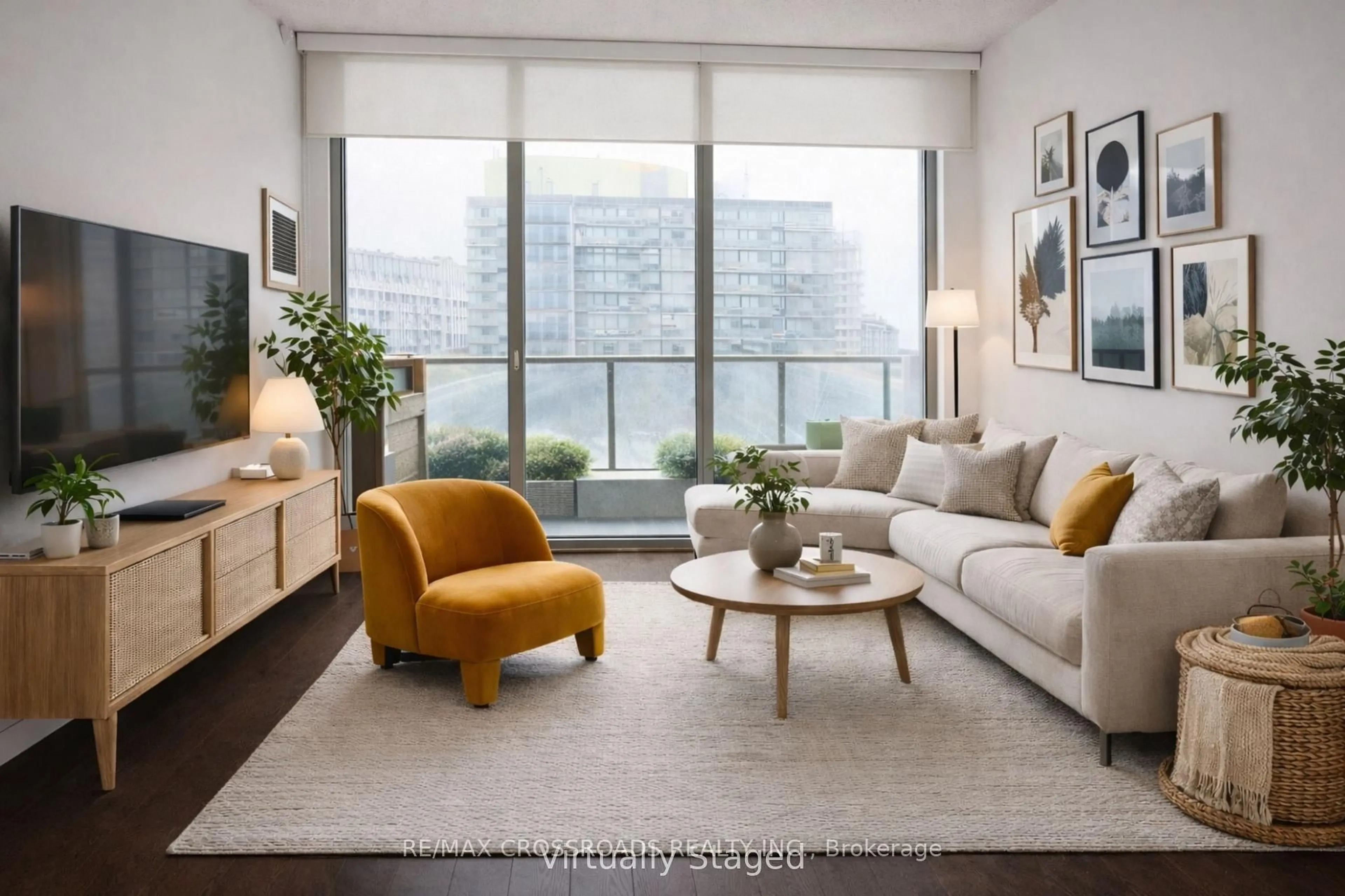 Living room with furniture, unknown for 455 Front St #S612, Toronto Ontario M5A 0G2