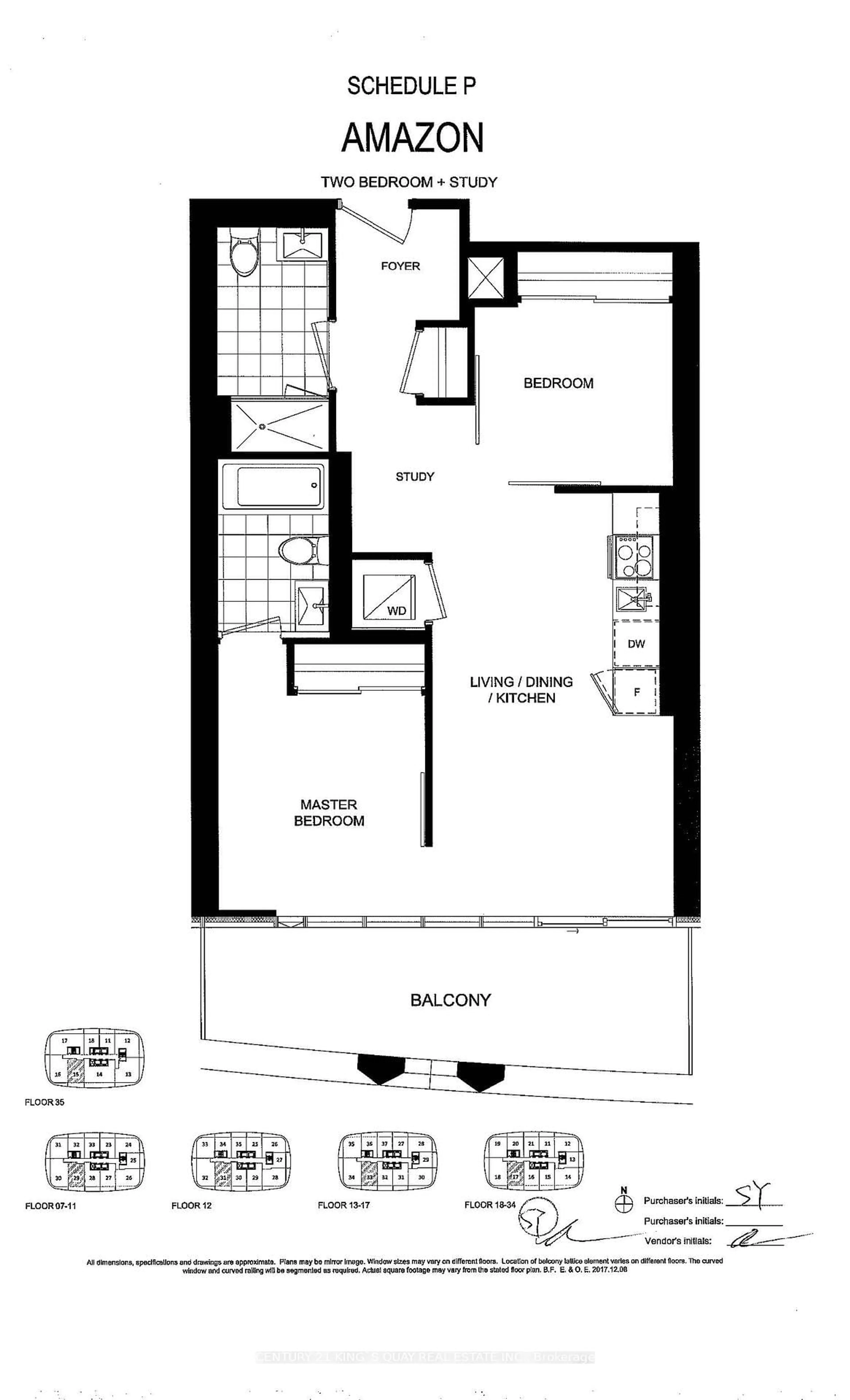 Floor plan for 230 Simcoe St #2417, Toronto Ontario M5T 0G7