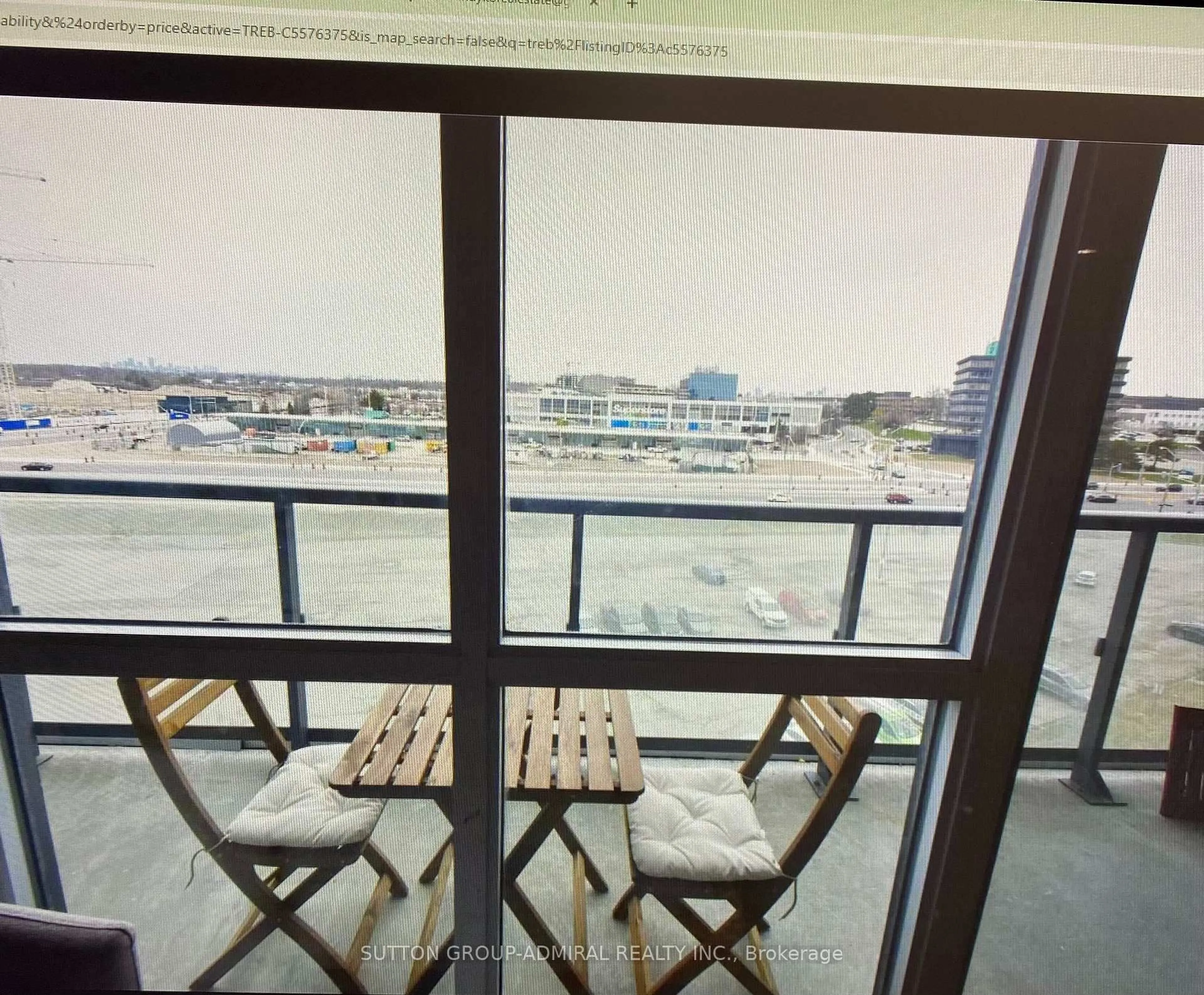 Balcony in the apartment, water/lake/river/ocean view for 6 Sonic Way #703, Toronto Ontario M3P 0P1