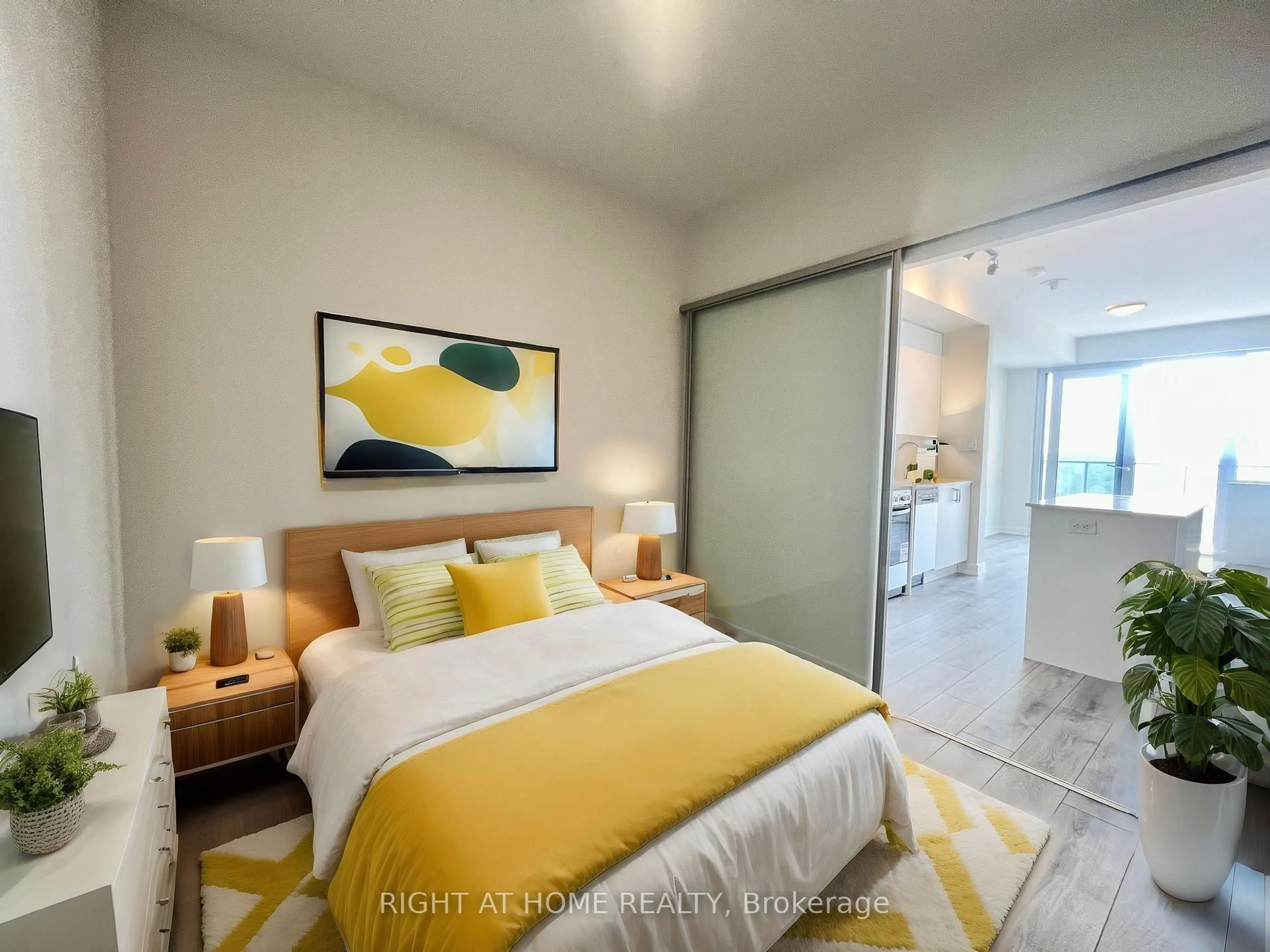 Bedroom with bed, unknown for 15 Ellerslie Ave #2301, Toronto Ontario M2N 0L7