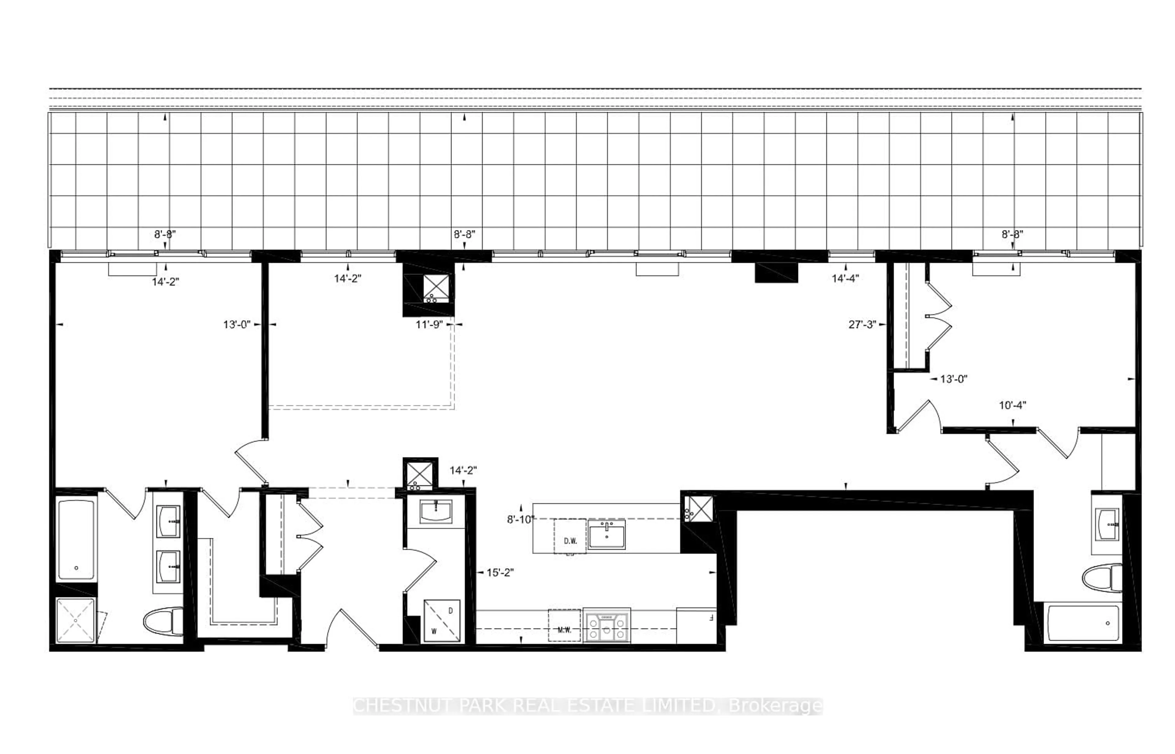 Floor plan for 1700 Avenue Rd #PH706, Toronto Ontario M5M 1T8