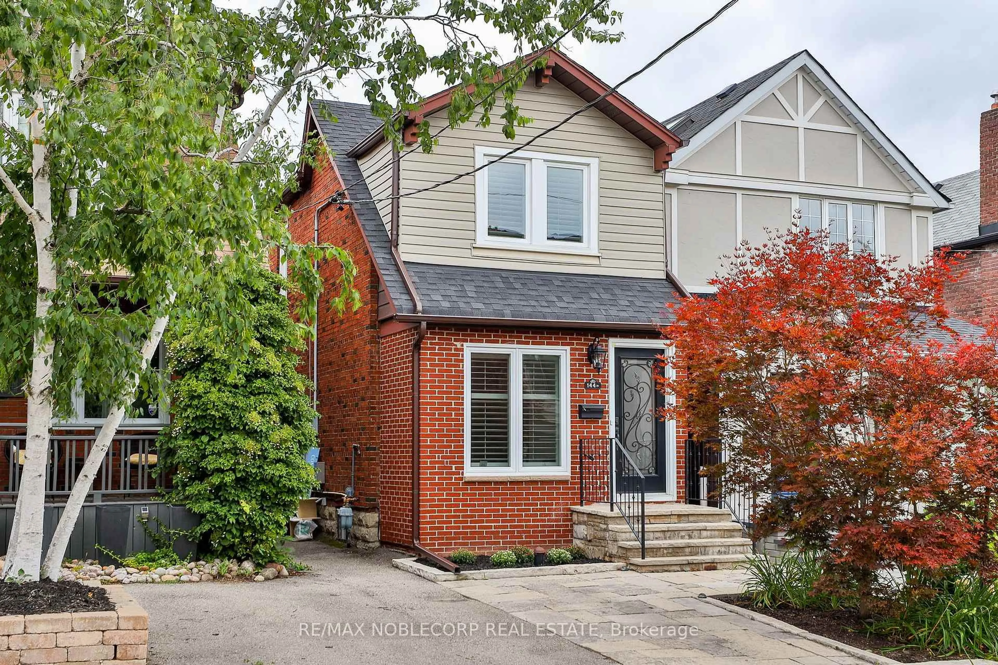 Home with brick exterior material, street for 144B Roslin Ave, Toronto Ontario M4N 1Z4