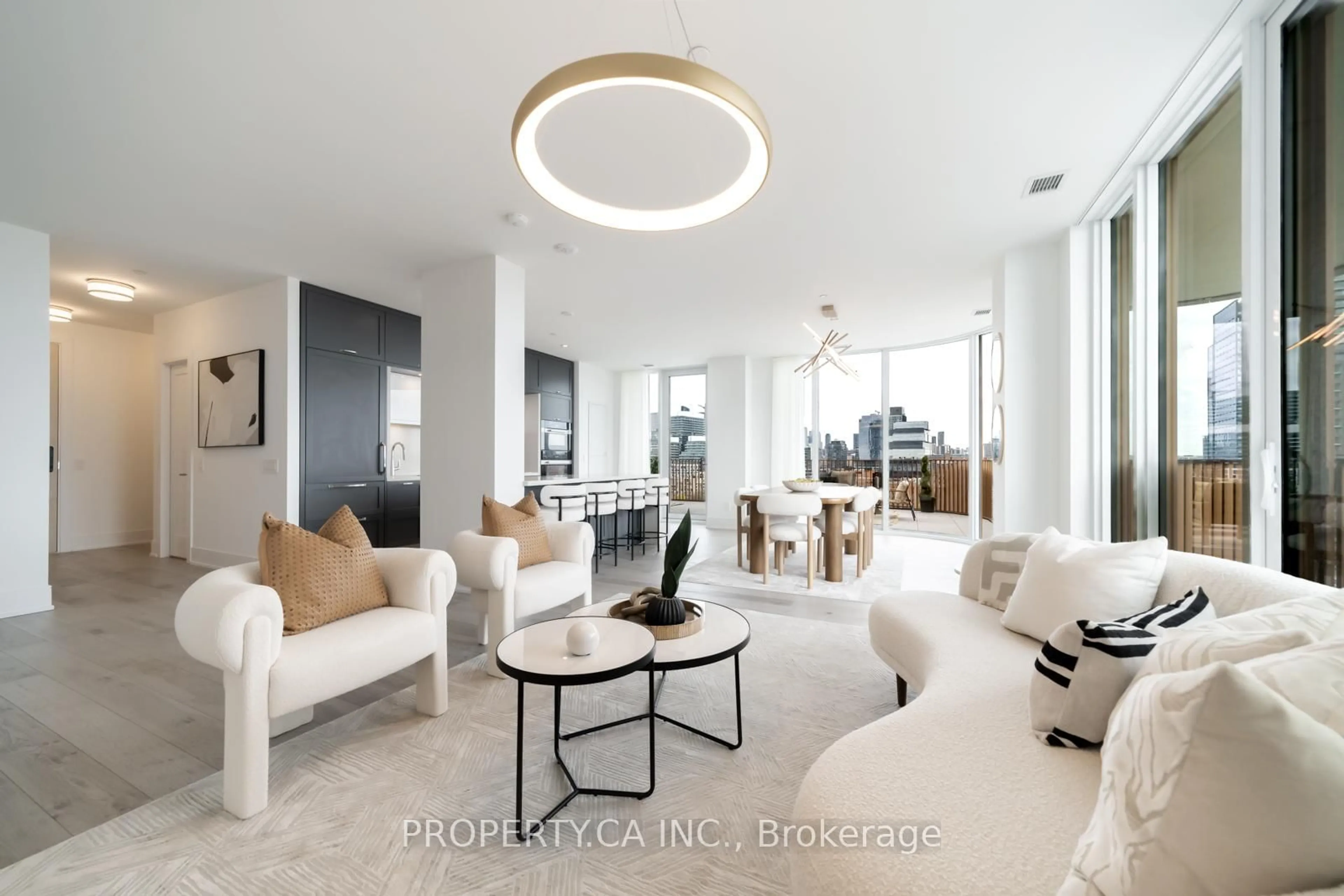 Living room with furniture, unknown for 155 Merchants Wharf #1331, Toronto Ontario M5B 1A6