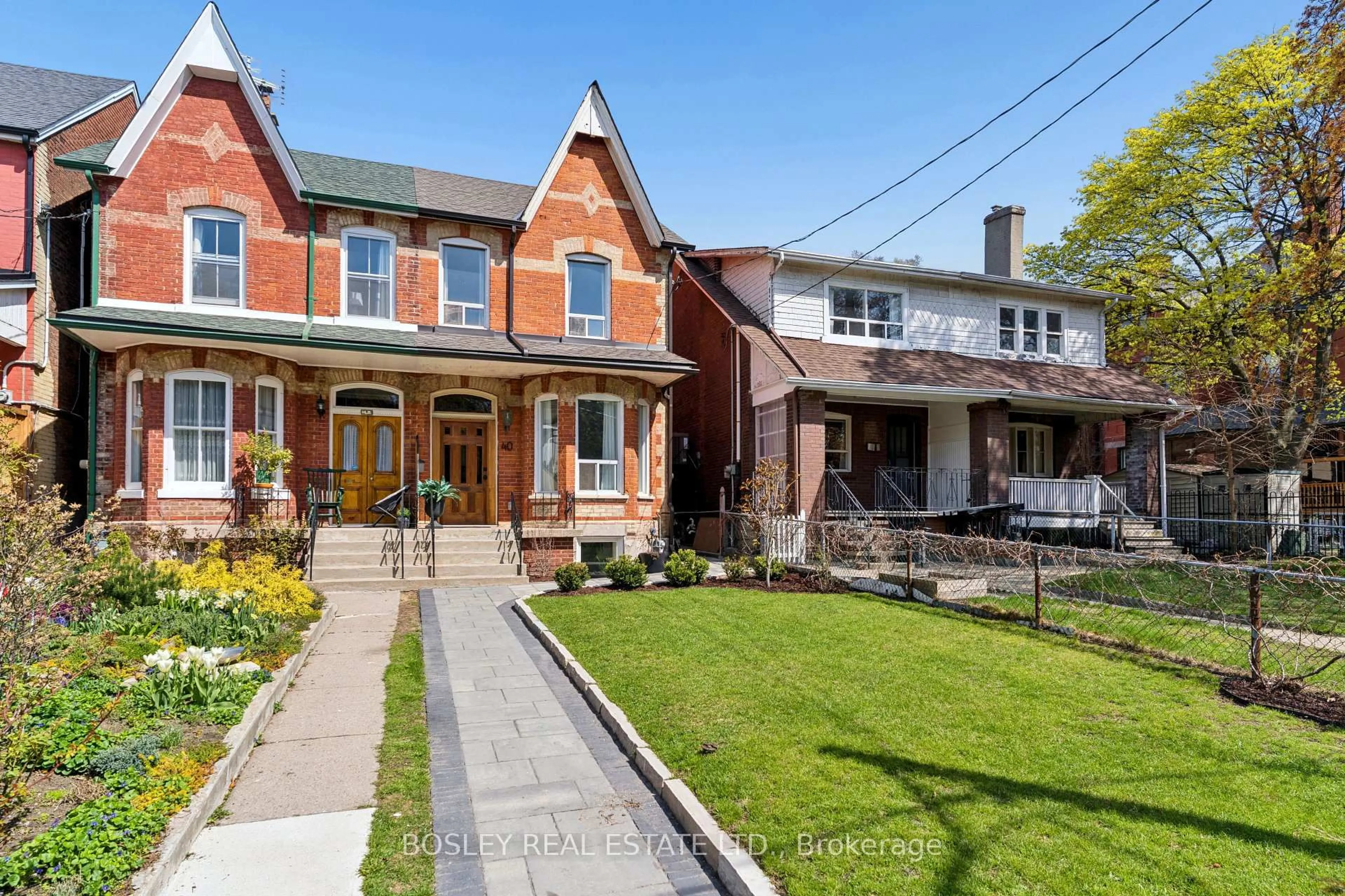 Home with brick exterior material, street for 40 Halton St, Toronto Ontario M6J 1R3
