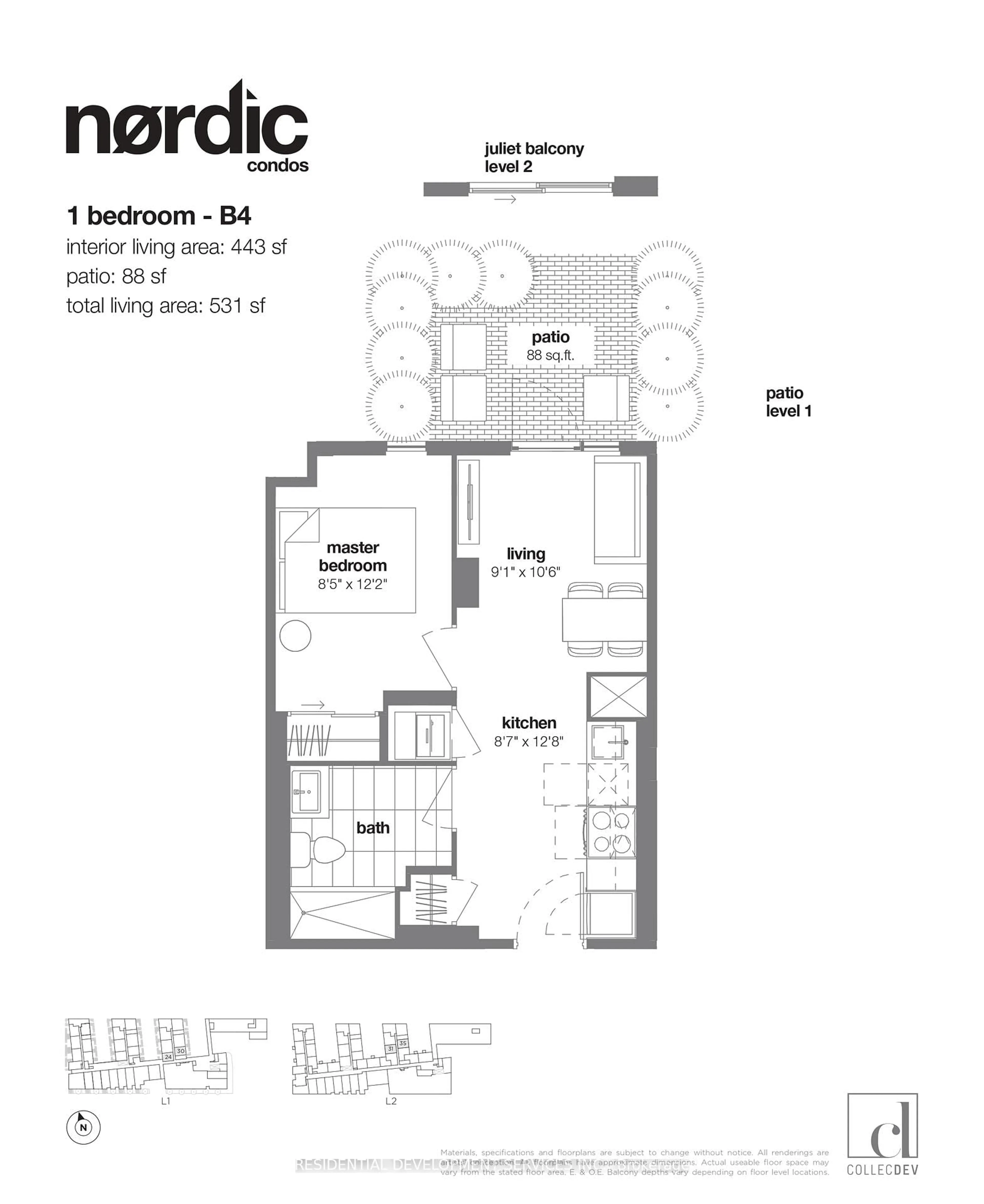 Floor plan for 500 Wilson Ave #130, Toronto Ontario M3H 5Y9