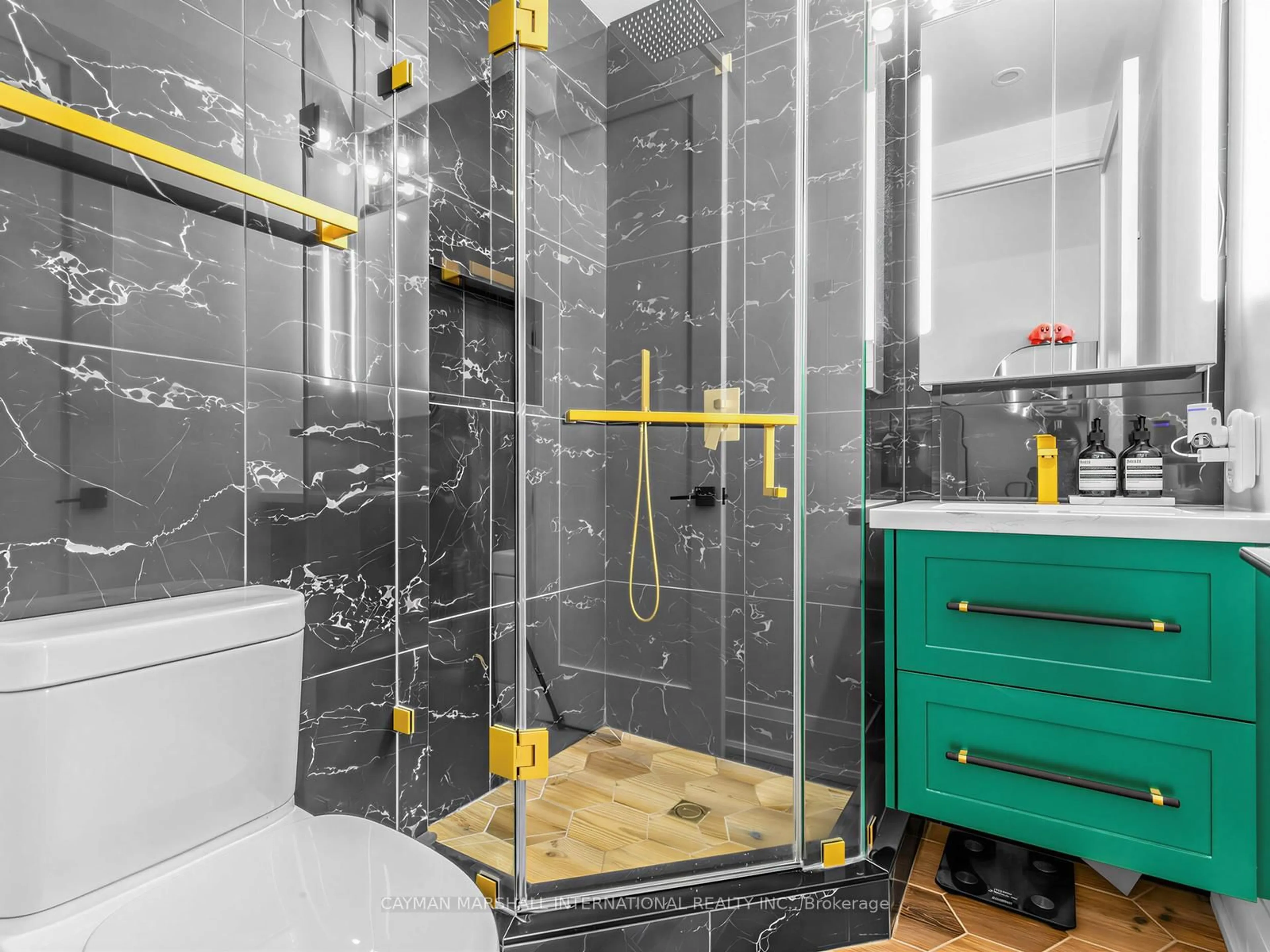Contemporary bathroom, ceramic/tile floor for 500 Sherbourne St #3205, Toronto Ontario M4X 1L1
