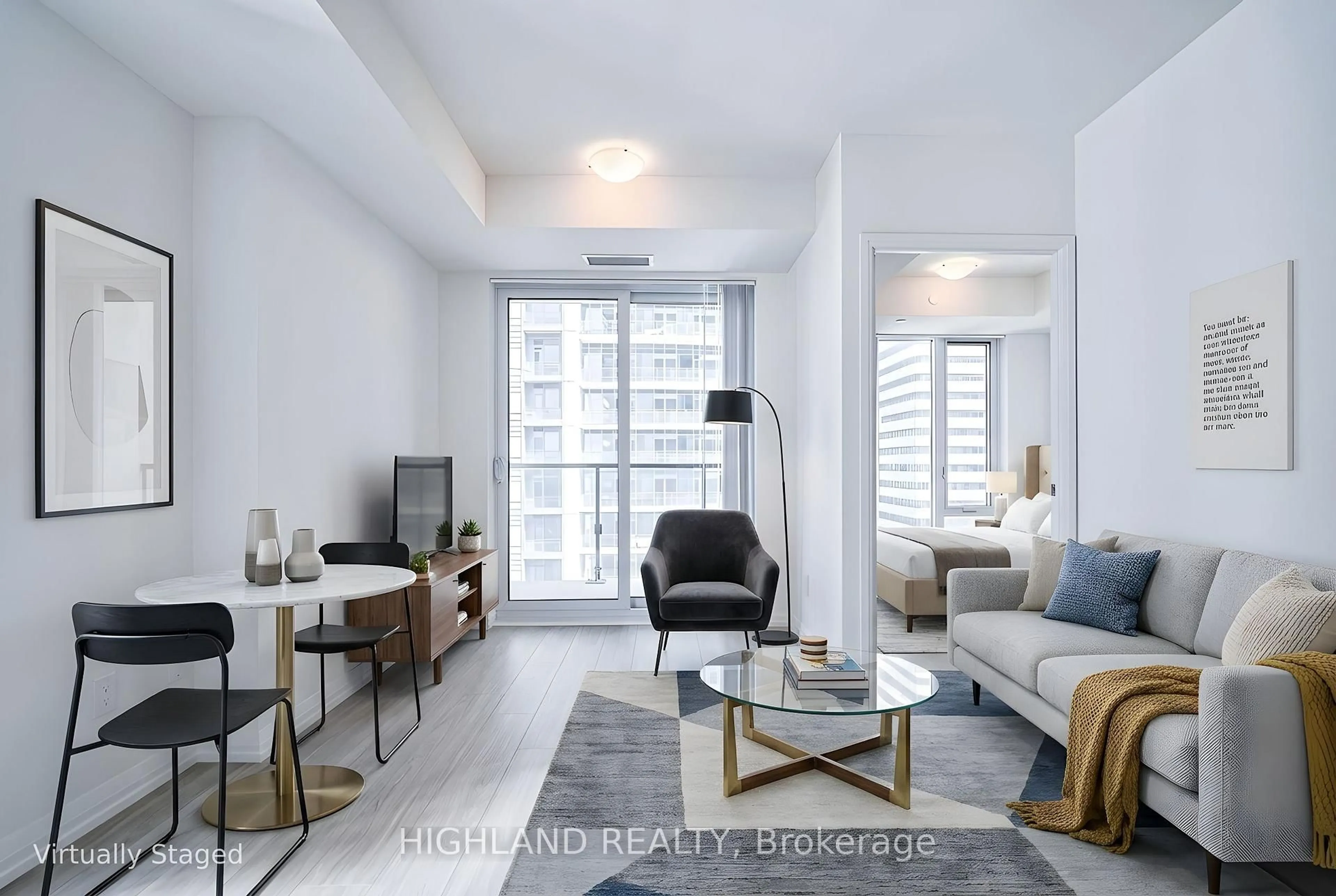 Living room with furniture, unknown for 8 Widmer St #3605, Toronto Ontario M5V 0W6
